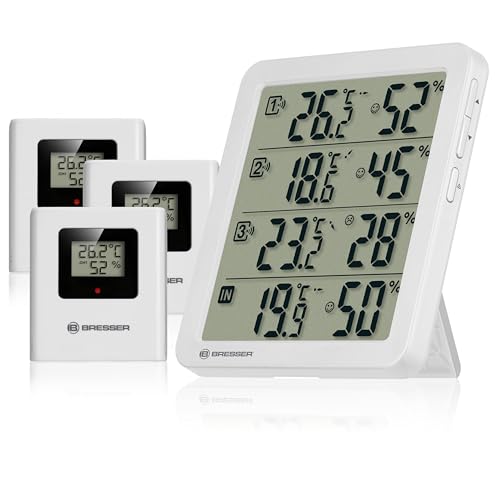 Bresser Quadro NV Termoigrometro con 4 Punti di Misurazione