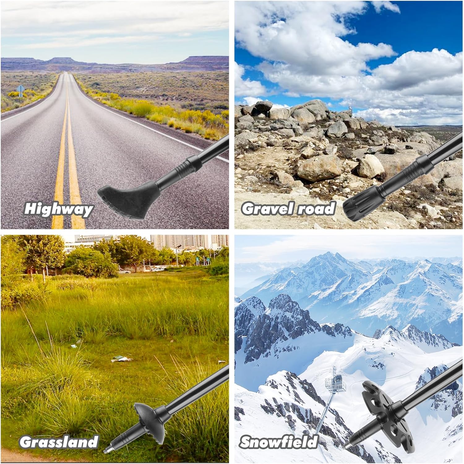 Gibohom Bastoncini Trekking Alluminio Pieghevoli (2 pz) - immagine 5