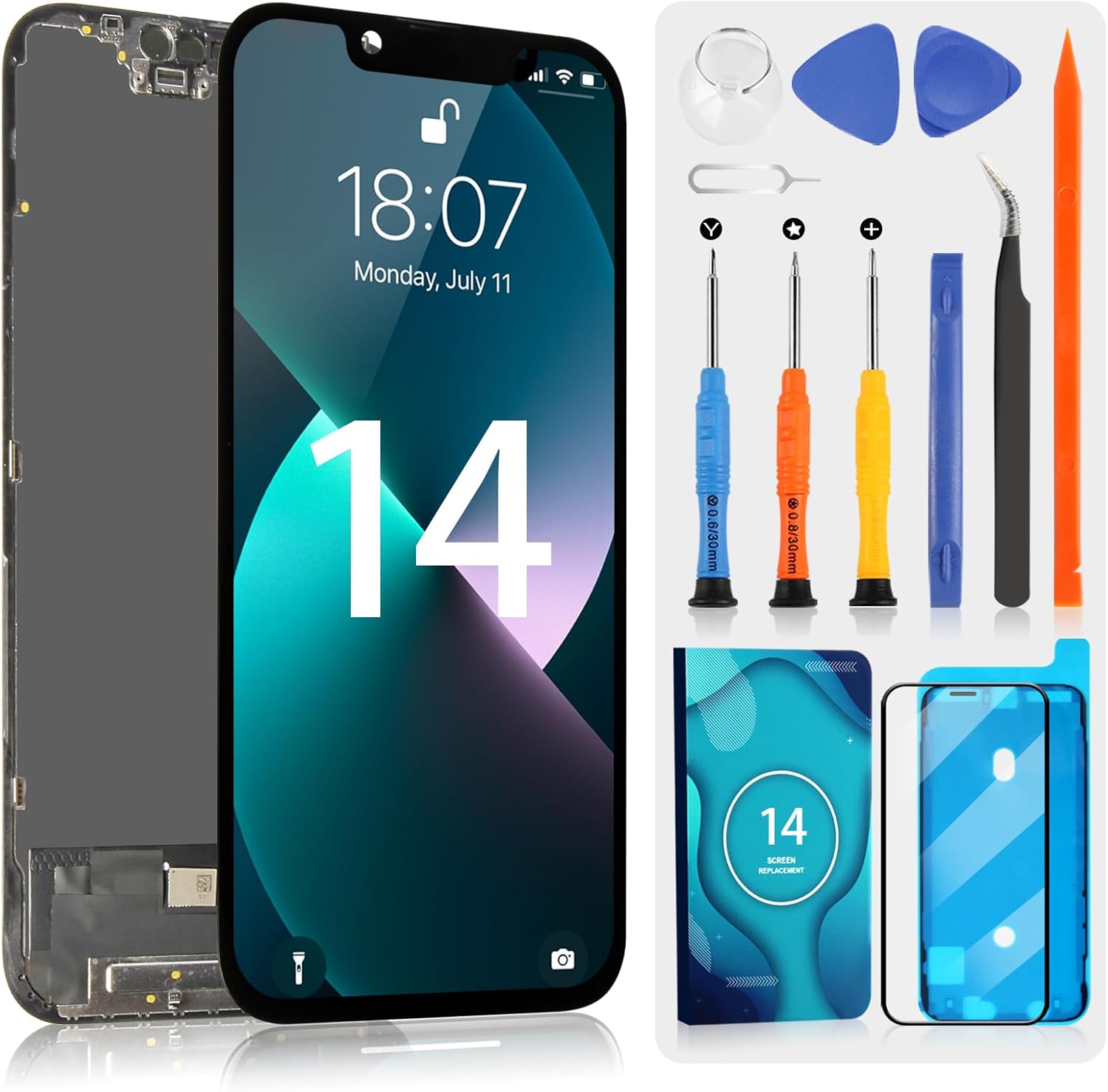 OLED Schermo per iPhone 14 - Display Touch Screen 6.1", Nero - immagine 1