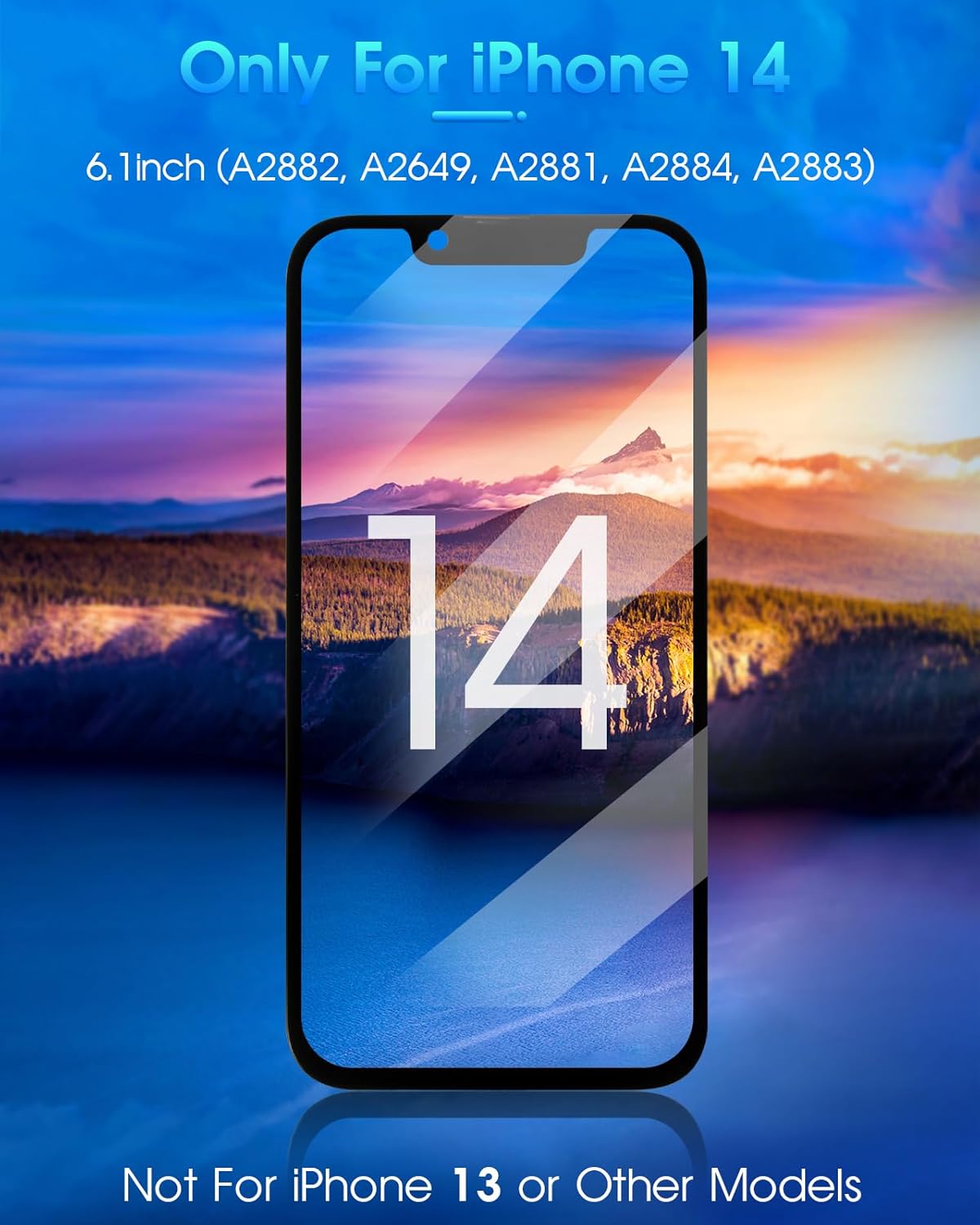 OLED Schermo per iPhone 14 - Display Touch Screen 6.1", Nero - immagine 2