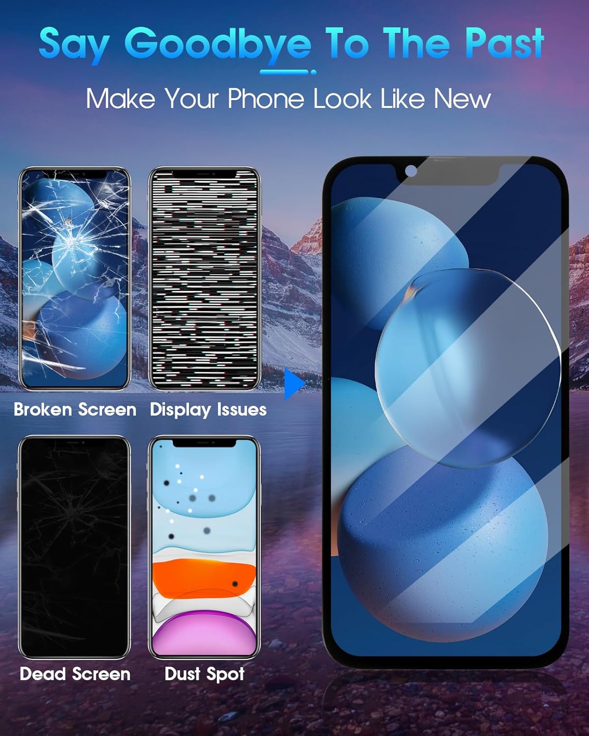 OLED Schermo per iPhone 14 - Display Touch Screen 6.1", Nero - immagine 5