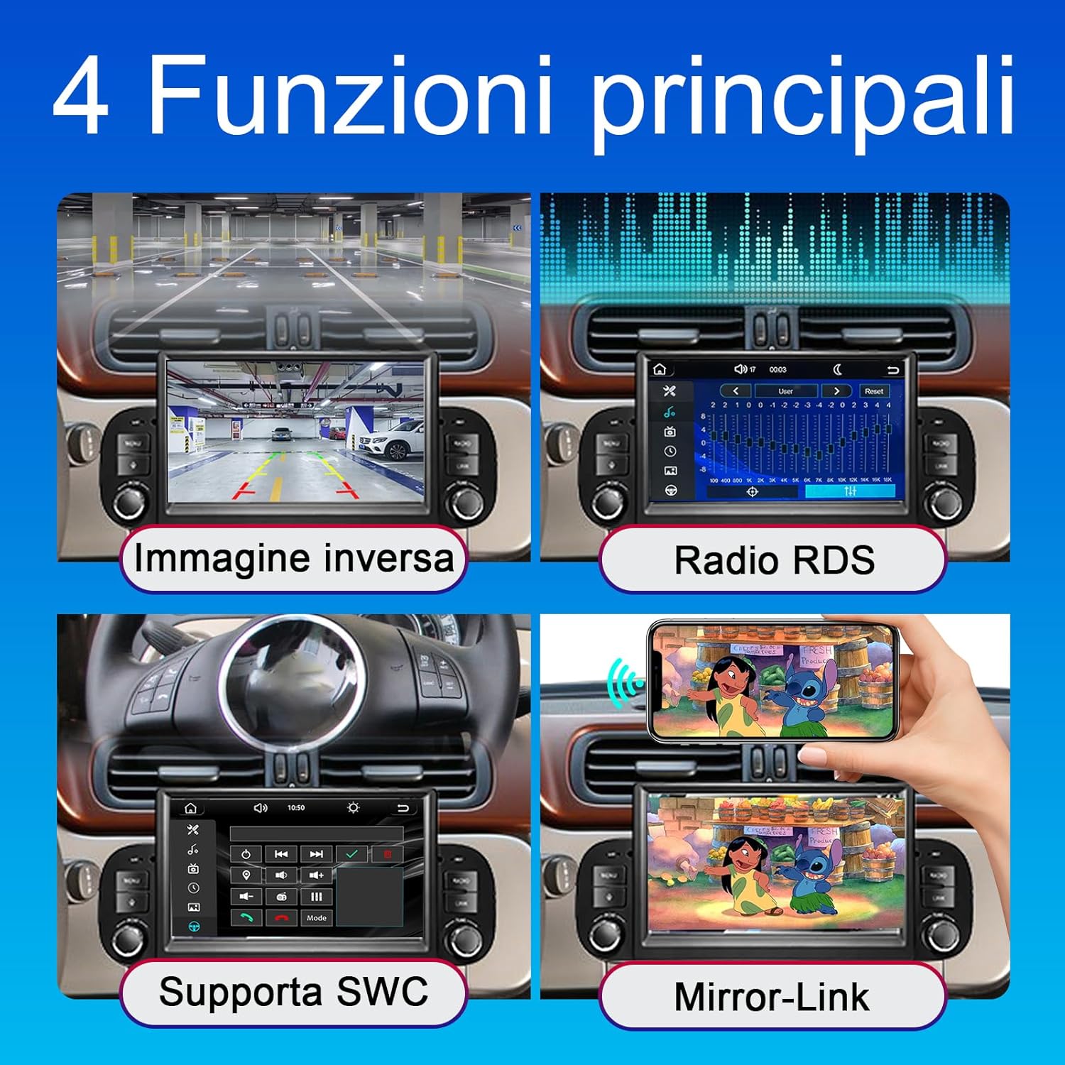 Liulbobu Autoradio 7" Touchscreen per FIAT Panda - immagine 6