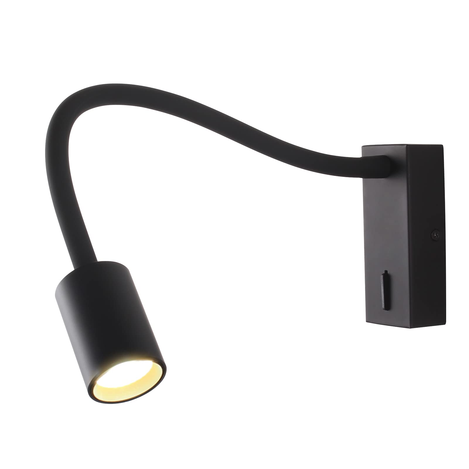 Dawalight Applique da Parete per Lettura 5W LED, Nero