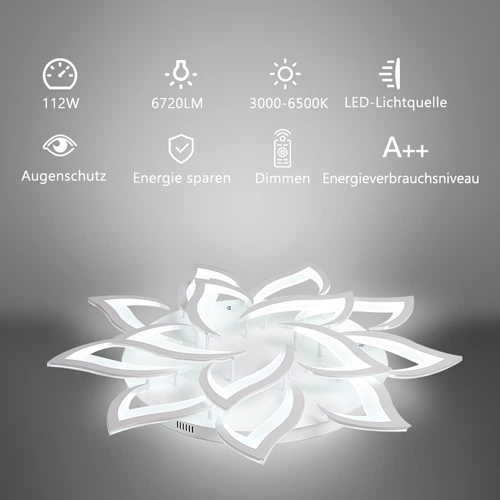 Lampada da Soffitto a LED Dimmerabile con Telecomando - immagine 3