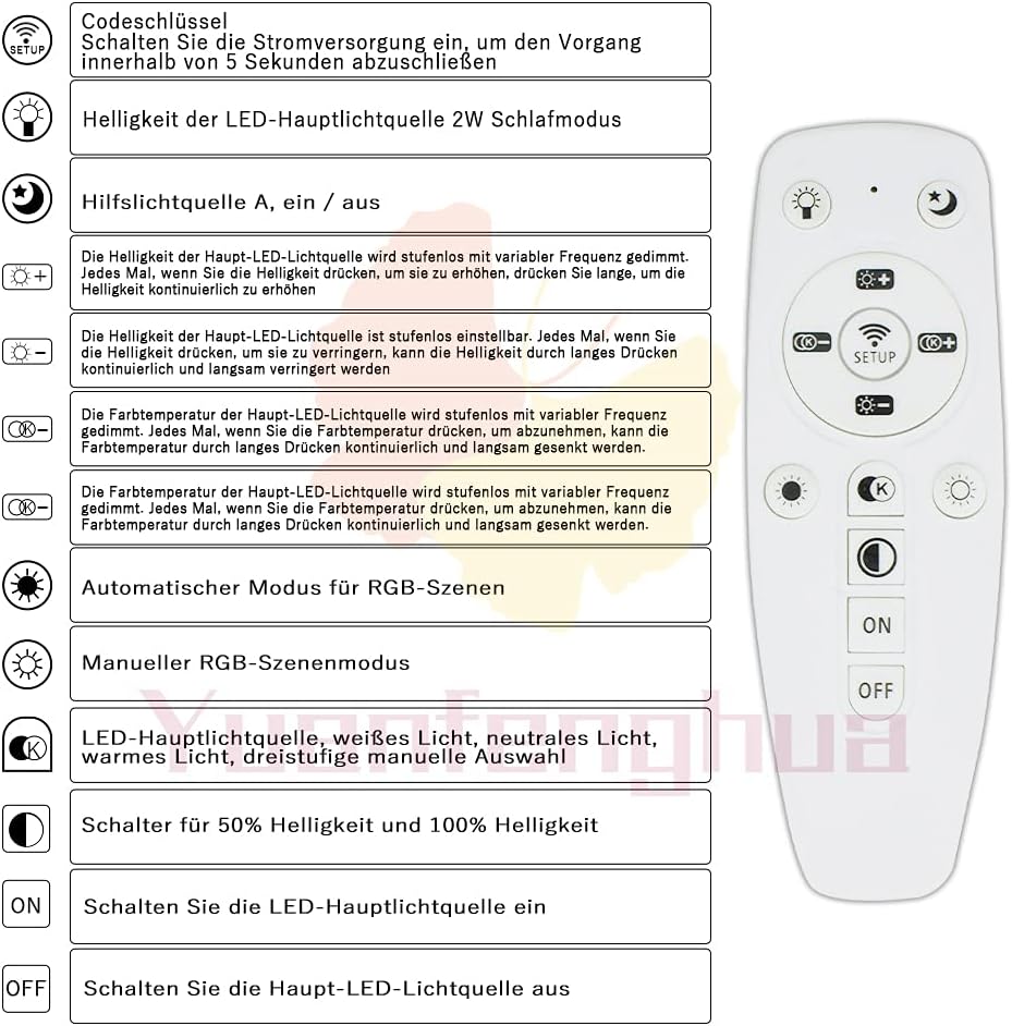 Lampada da Soffitto a LED Dimmerabile con Telecomando - immagine 7