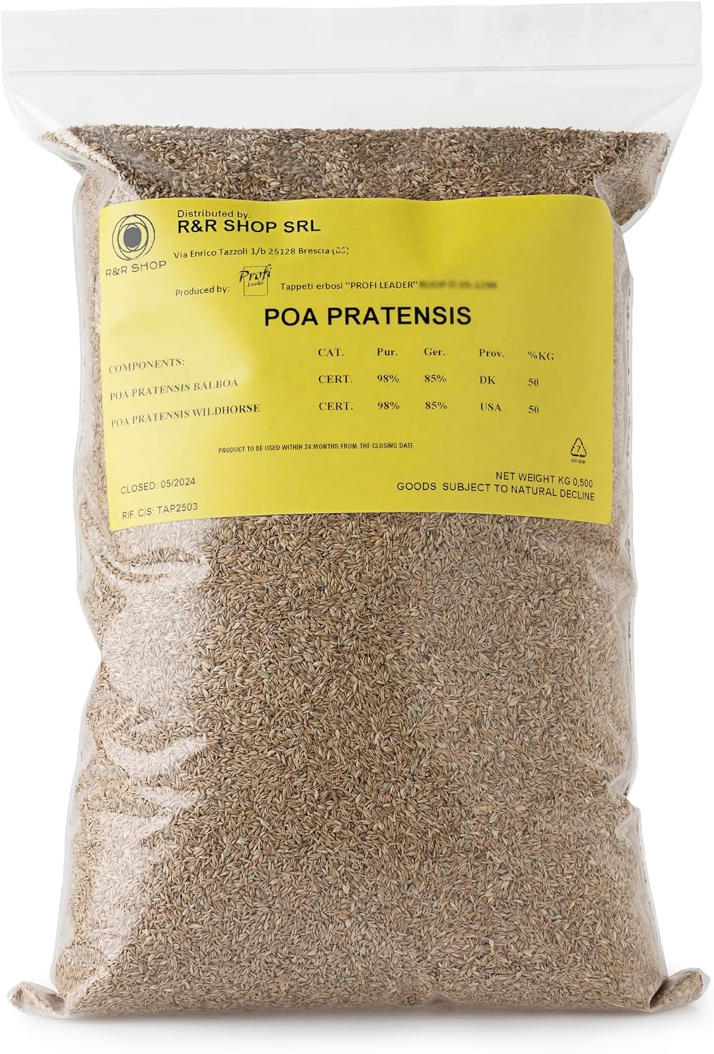 R&r Shop - Semi Per Prato Poa Pratensis 5Kg
