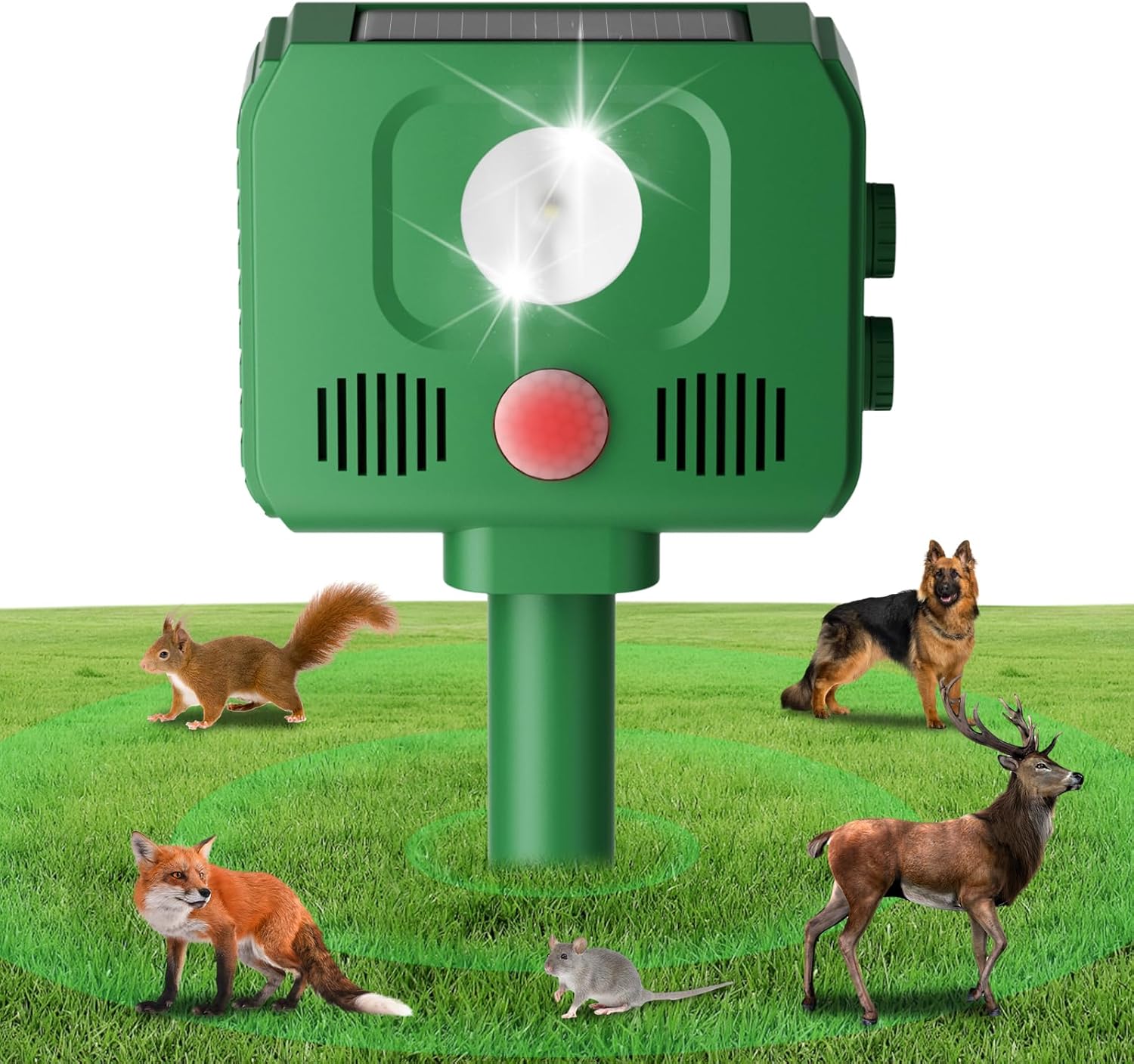 Repellente Gatti Ultrasuoni Solare 4 Modalità - immagine 1