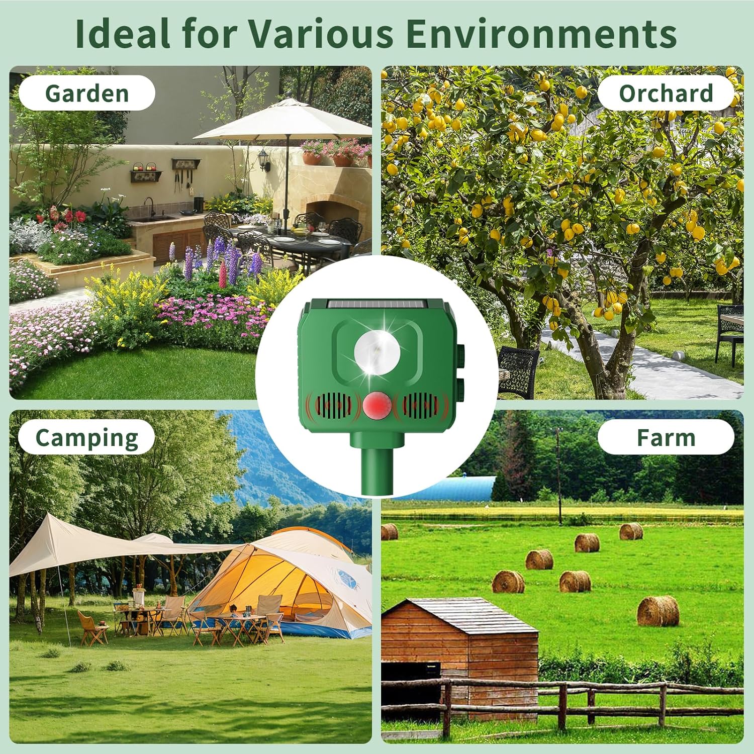 Repellente Gatti Ultrasuoni Solare 4 Modalità - immagine 6