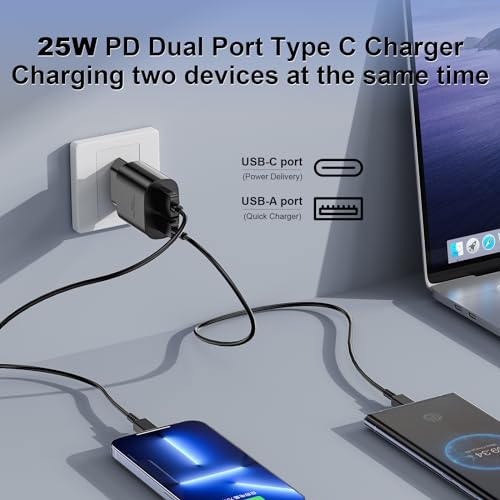 Caricabatterie Sumsamg 25W USB-C Rapido Doppia Porta - immagine 2