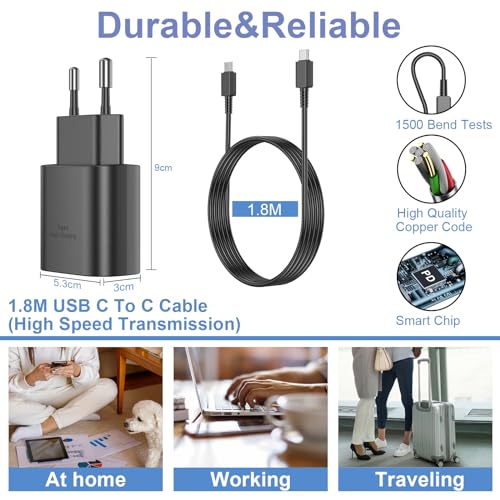 Caricabatterie Sumsamg 25W USB-C Rapido Doppia Porta - immagine 6