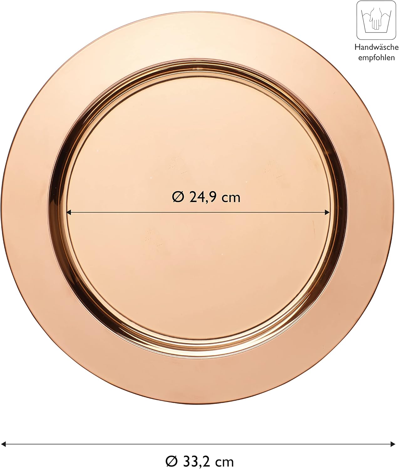 Echtwerk Set 6 Sottopiatti 'Shiny' Rame Ø 33,2 cm - immagine 4