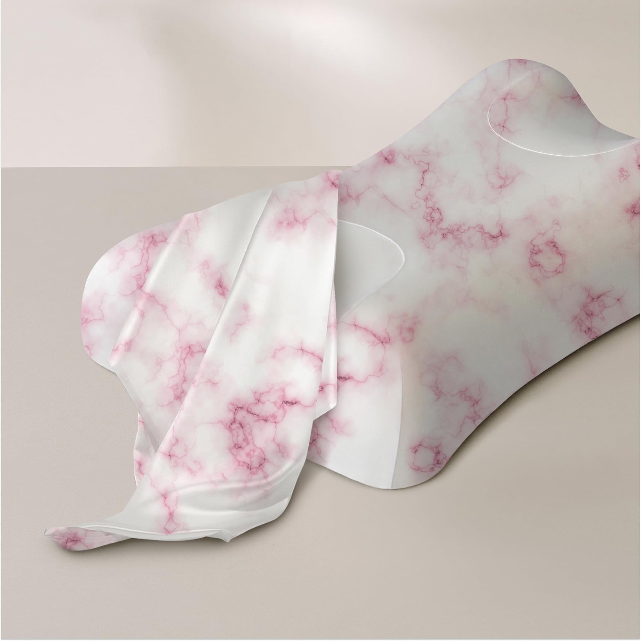 Sleep&Glow Omnia - Federa Cuscino Seta Naturale, Marmo Rosa
