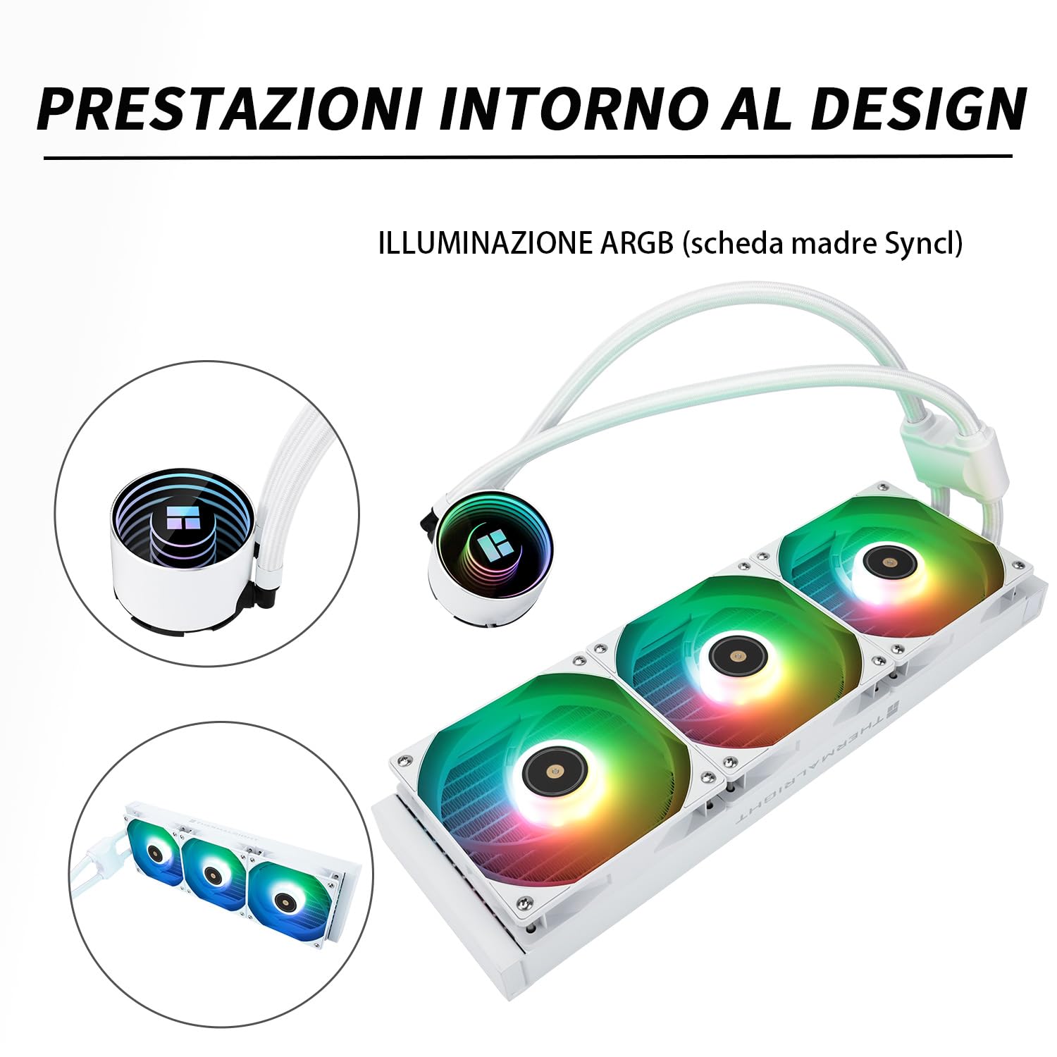 Tr Frozen Notte 360 WHITE ARGB Raffreddatore CPU - immagine 3