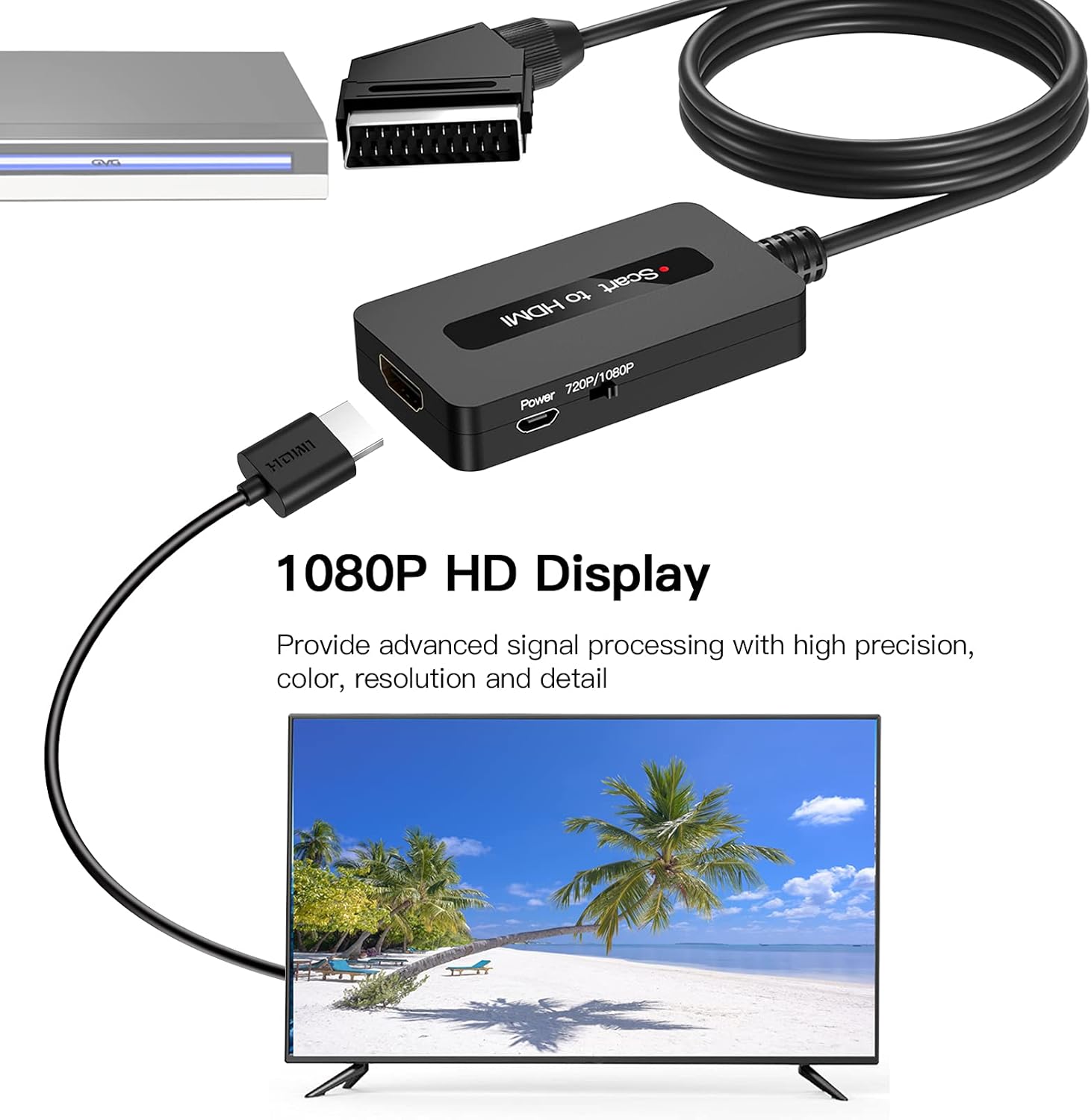 Sunnatch Convertitore da Scart a HDMI Maschio - immagine 4