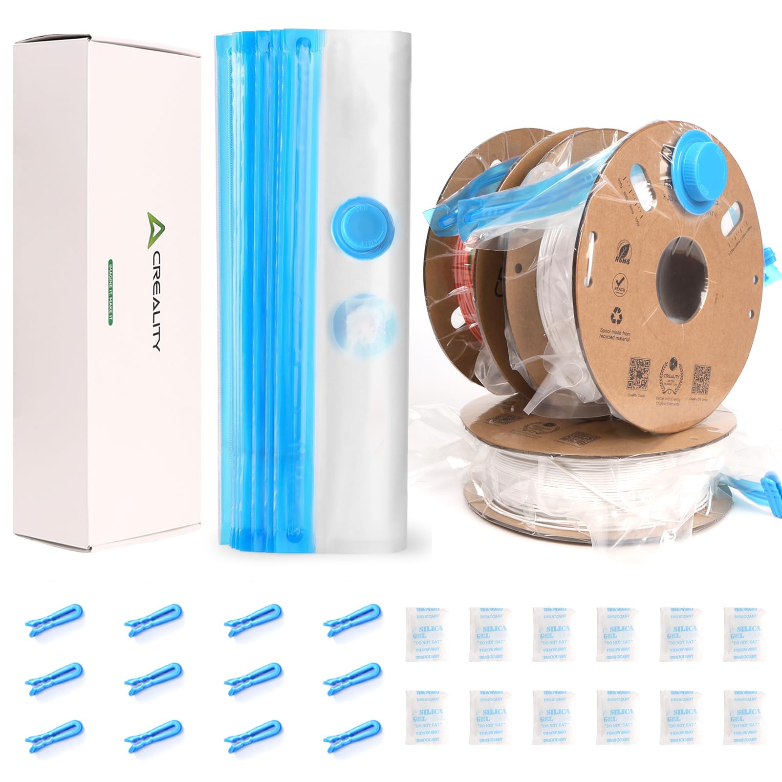 Kit Sacchetti Sottovuoto per Filamento 3D, 12 Pezzi
