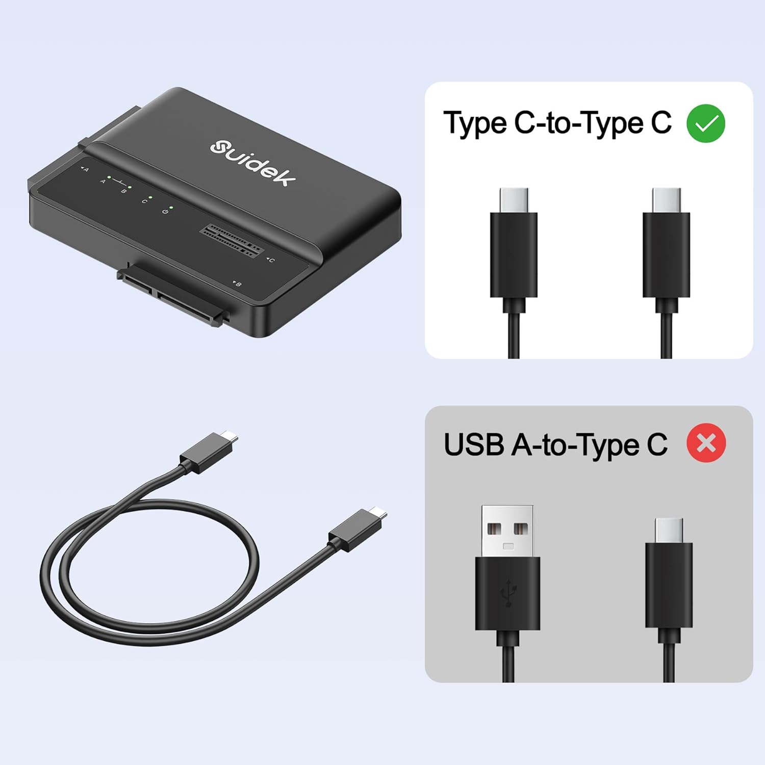 Suidek Adattatore M.2 a SATA e IDE 10 Gbps - immagine 8