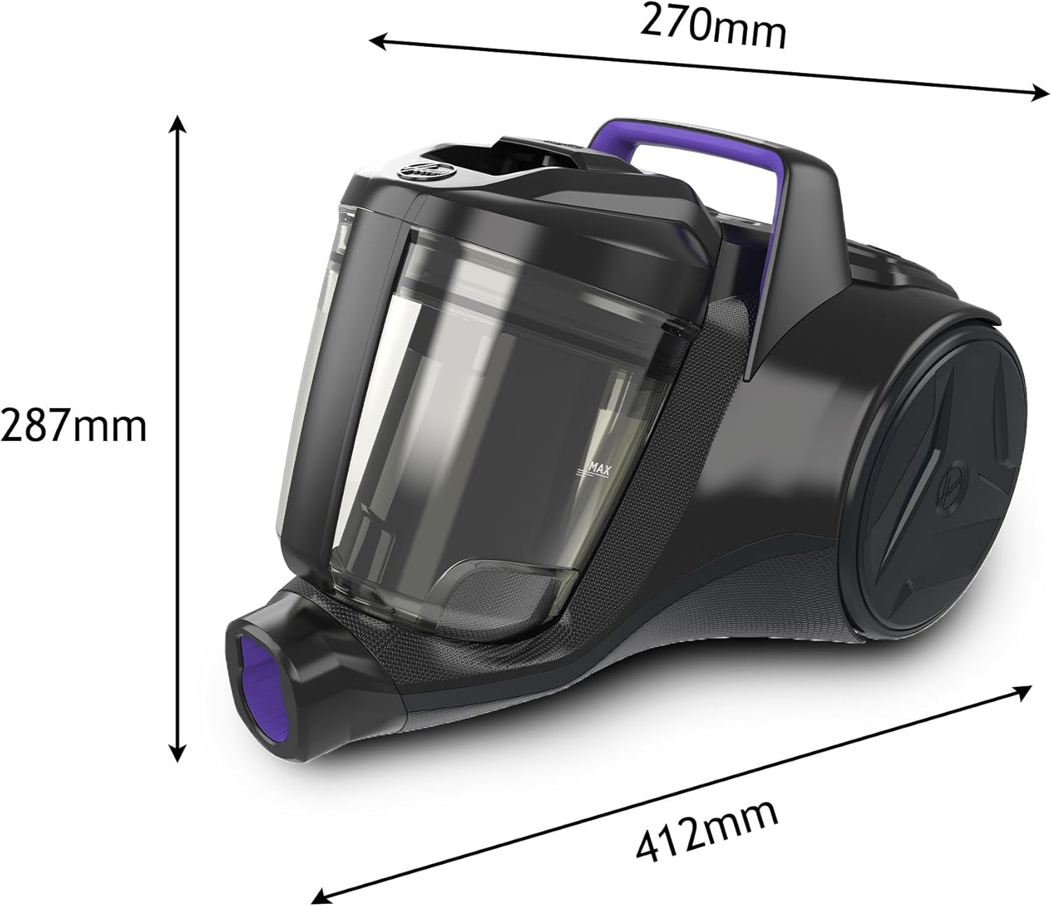 Hoover HP1 [HPZ107HM] - Aspirapolvere Compatto 2L - immagine 8