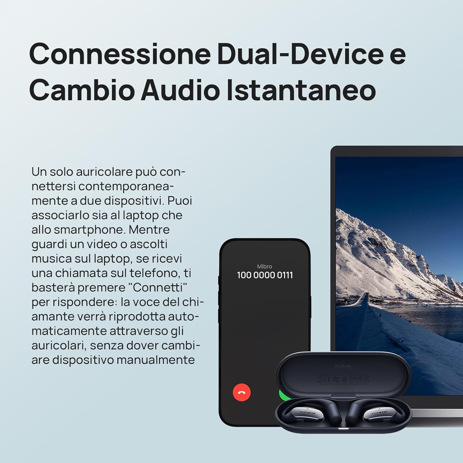 Mibro Open-Ear Pro - Cuffie Wireless Bluetooth IPX4 - immagine 3