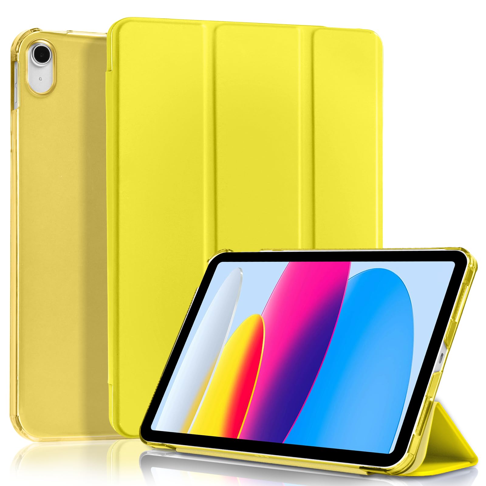 4ubonlife Custodia per iPad 11ª Gen 2025 / 10ª Gen 2022, Giallo