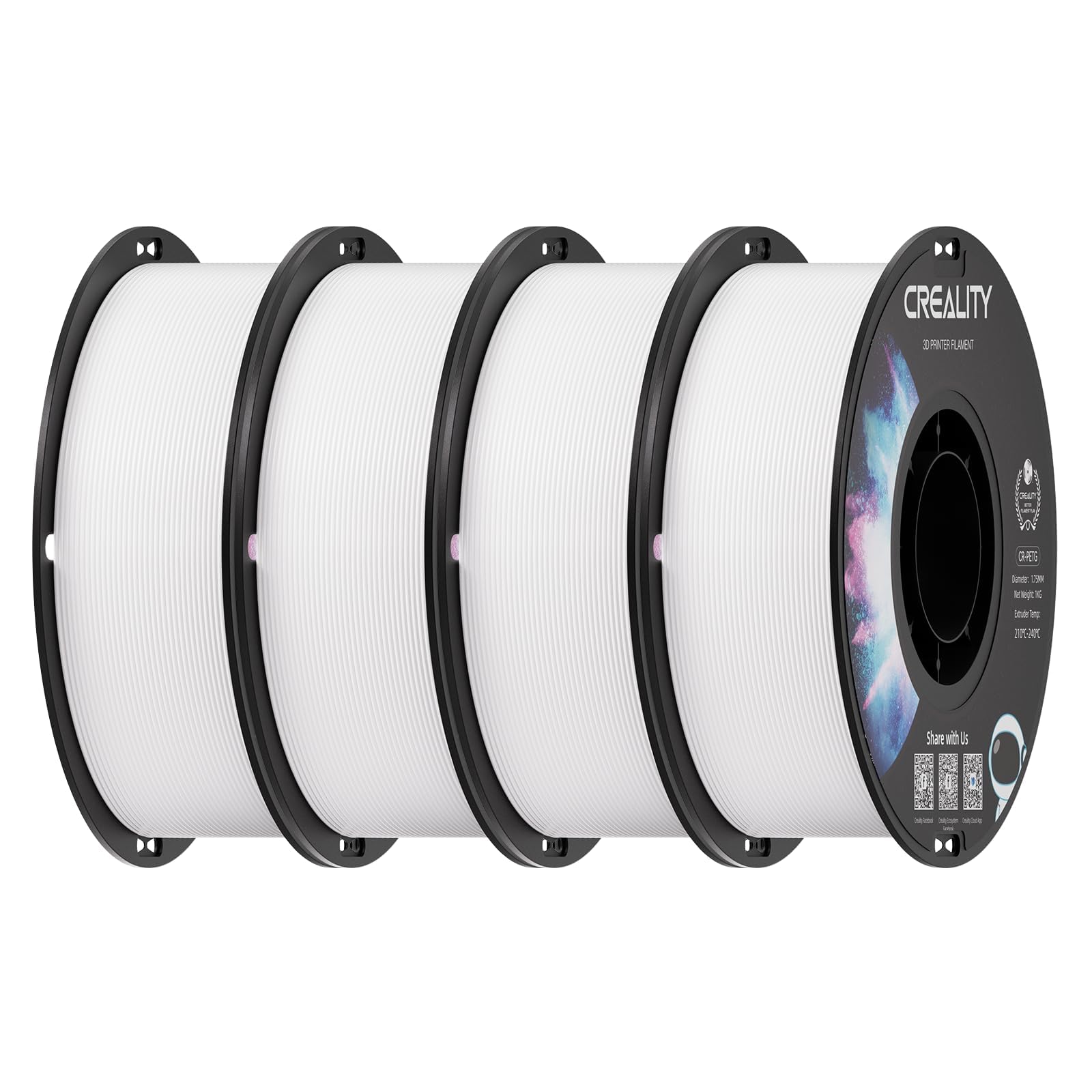 Creality Filamento PETG 1.75mm per Stampanti 3D, 4kg