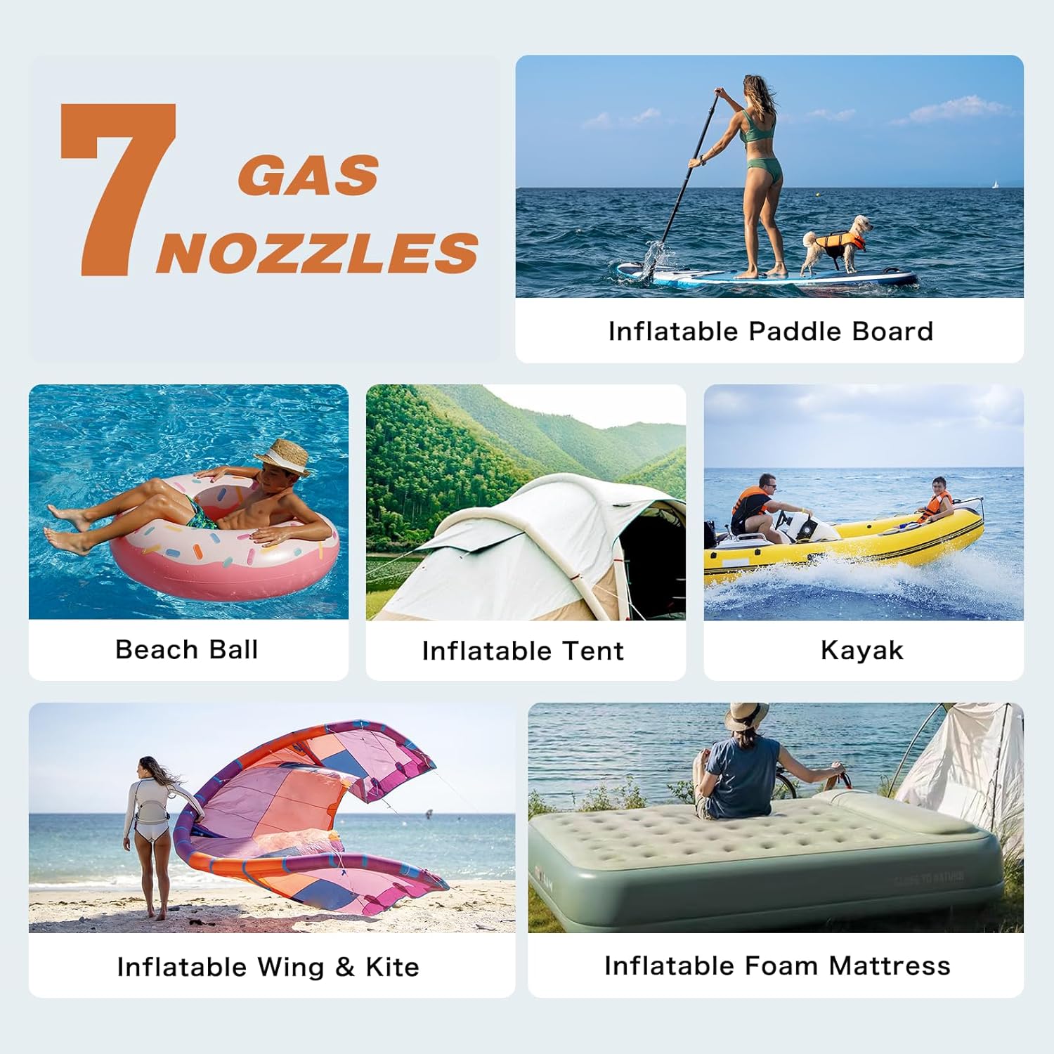 Cycplus Pompa Ricaricabile 20PSI per Paddleboard - immagine 7