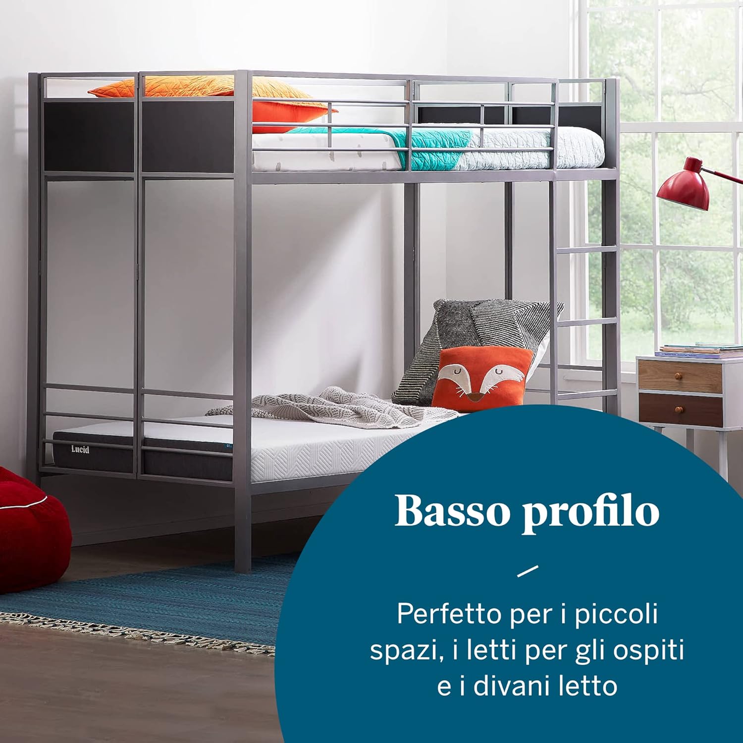 Lucid Materasso Memory Foam 13cm, Piazze Francese 140x190cm - immagine 3