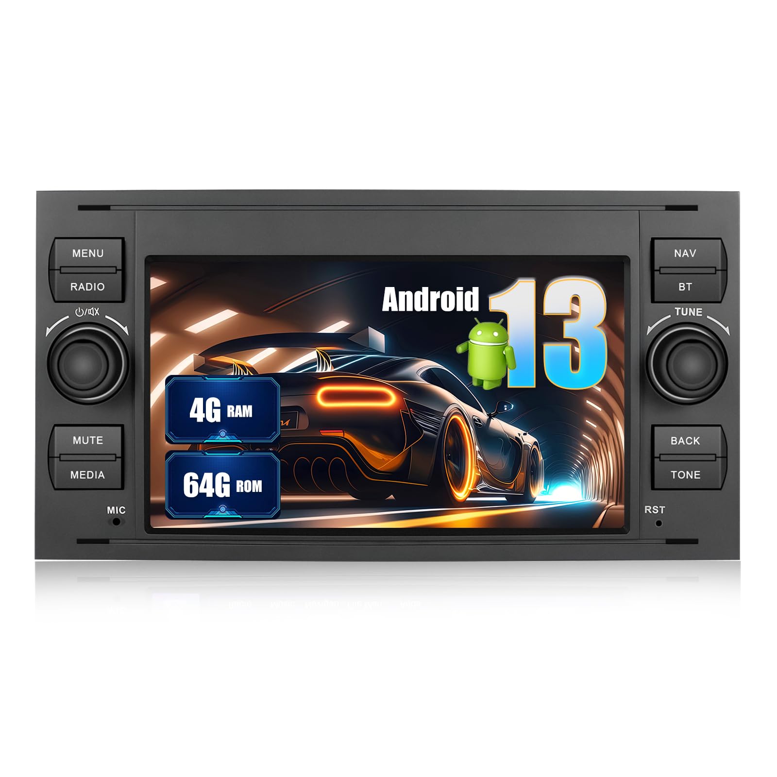 Sixwin Autoradio Android 13 con CarPlay/Android Auto 7" HD