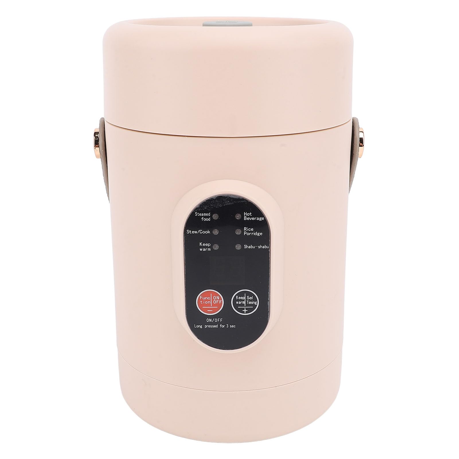 Pentola Calda Elettrica con Vaporiera, Mini Fornello da Viaggio Portatile, Padella Elettrica Multifunzionale Antiaderente per Friggere/Stufato/Vapore, per Ramen (Spina europea