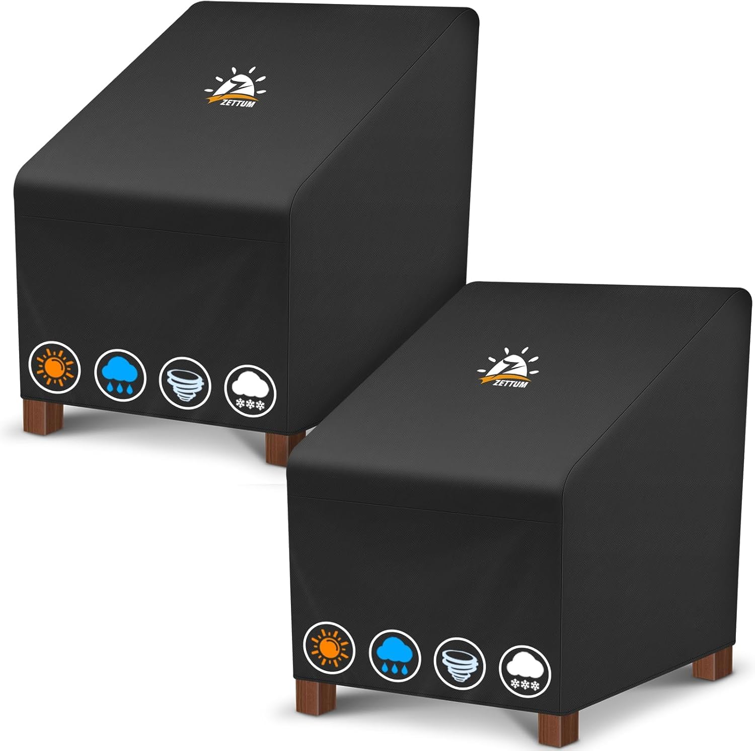 Zettum - Copertura per Sedie da Giardino (2 Pezzi)