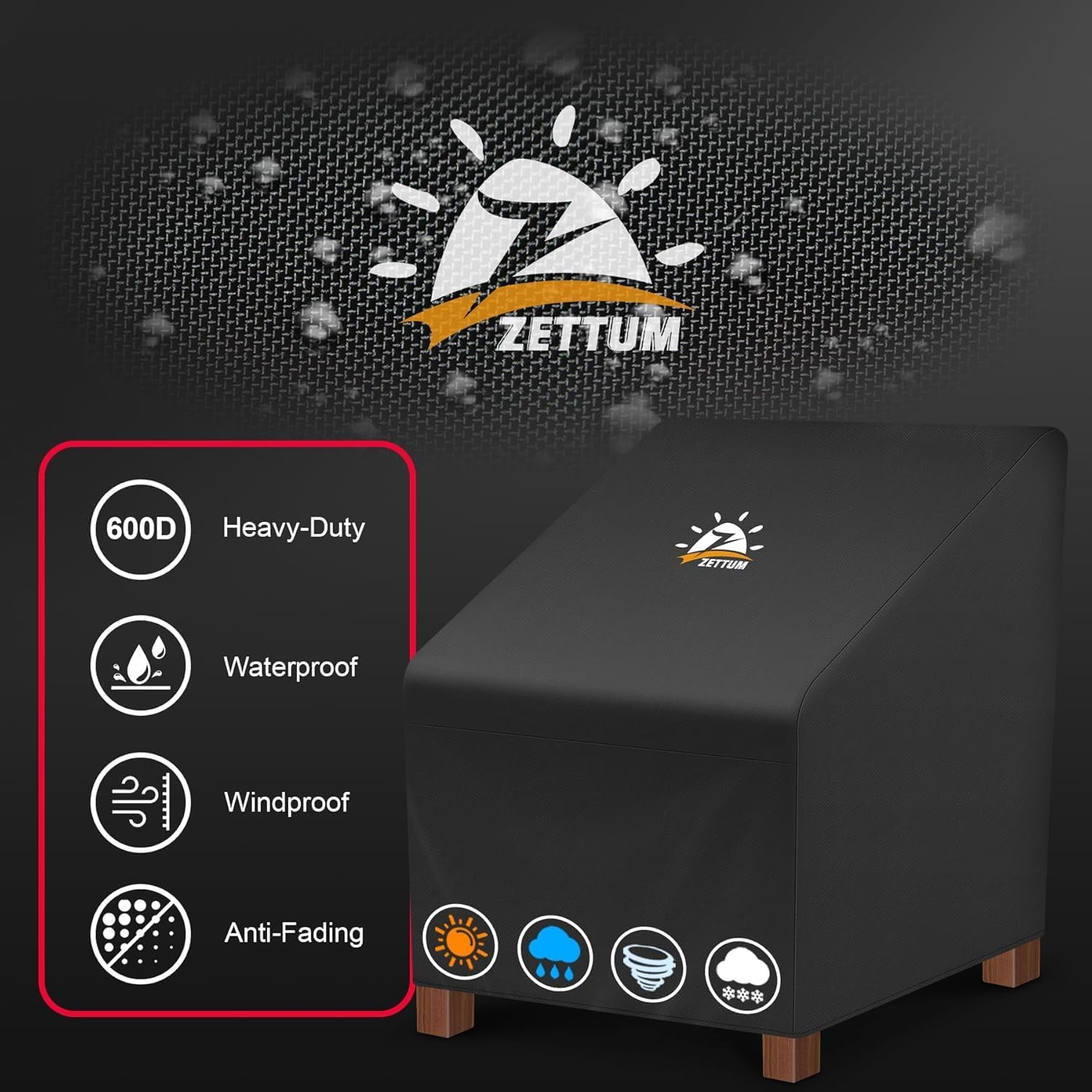 Zettum - Copertura per Sedie da Giardino (2 Pezzi) - immagine 4