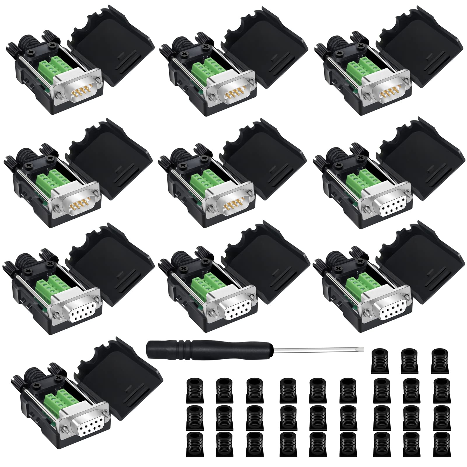 Yiovvom DB9 Breakout Connector - Set 10 pezzi