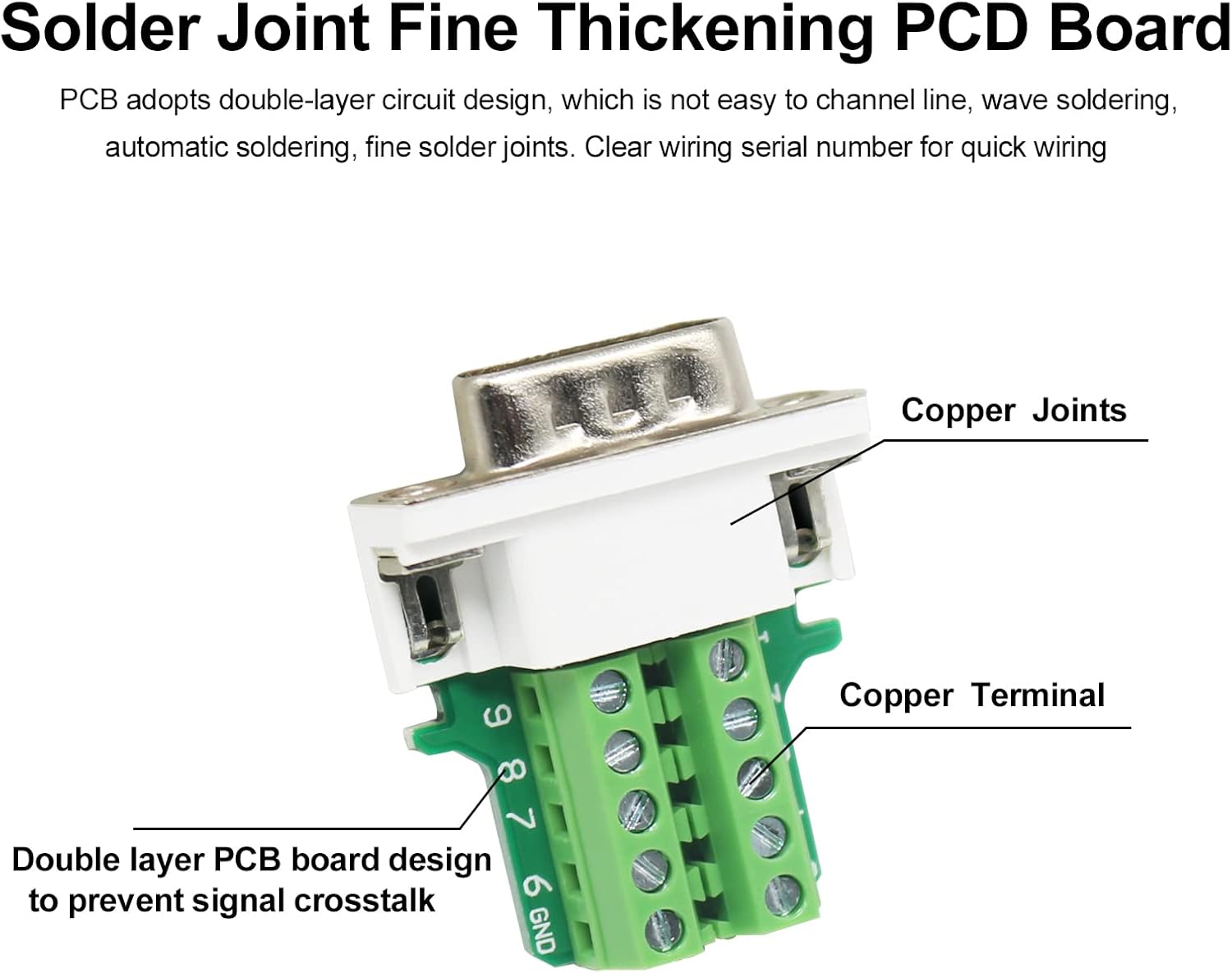 Yiovvom DB9 Breakout Connector - Set 10 pezzi - immagine 4