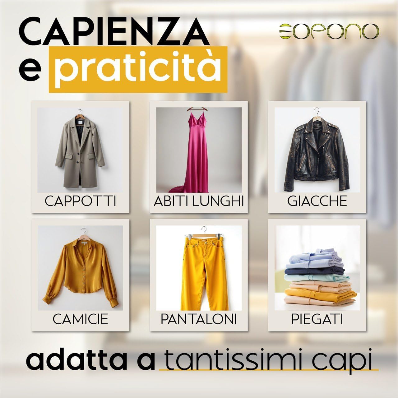 Eopono Custodie per Abiti Trasparenti 50 Pezzi - immagine 6