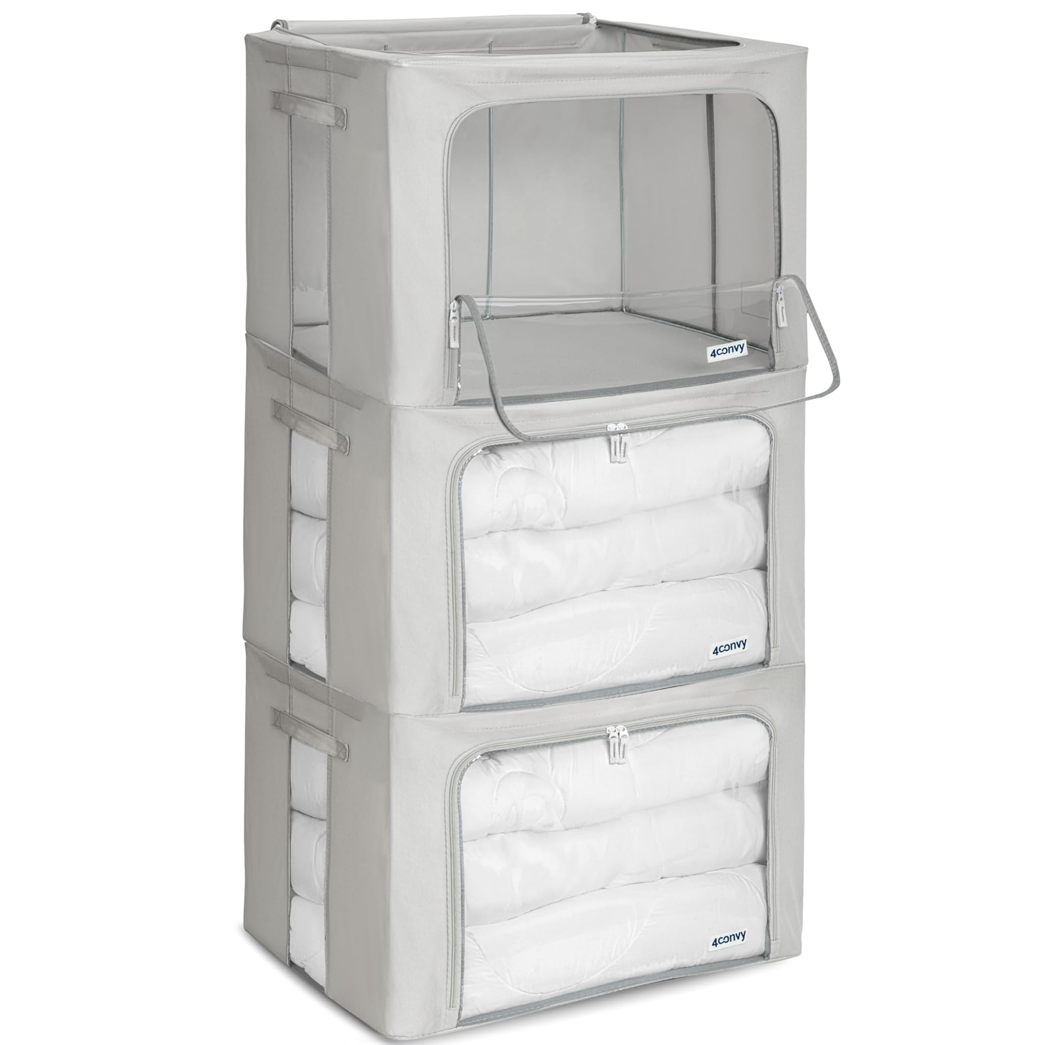 4convy Scatole per Armadio Rigide con Cerniera 3x100L