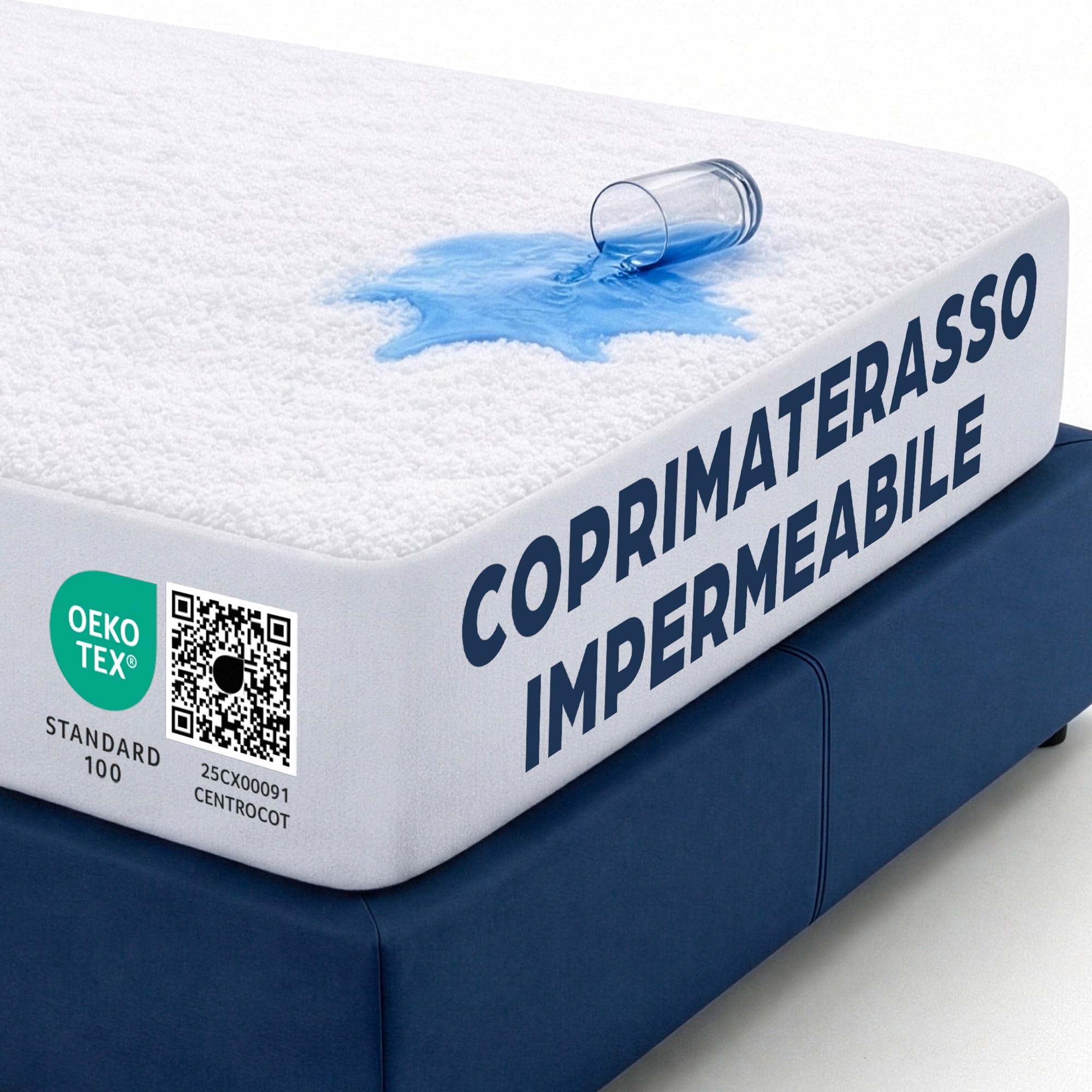 Coprimaterasso Una Piazza e Mezza Impermeabile 135x190 cm Lenzuolo con ...