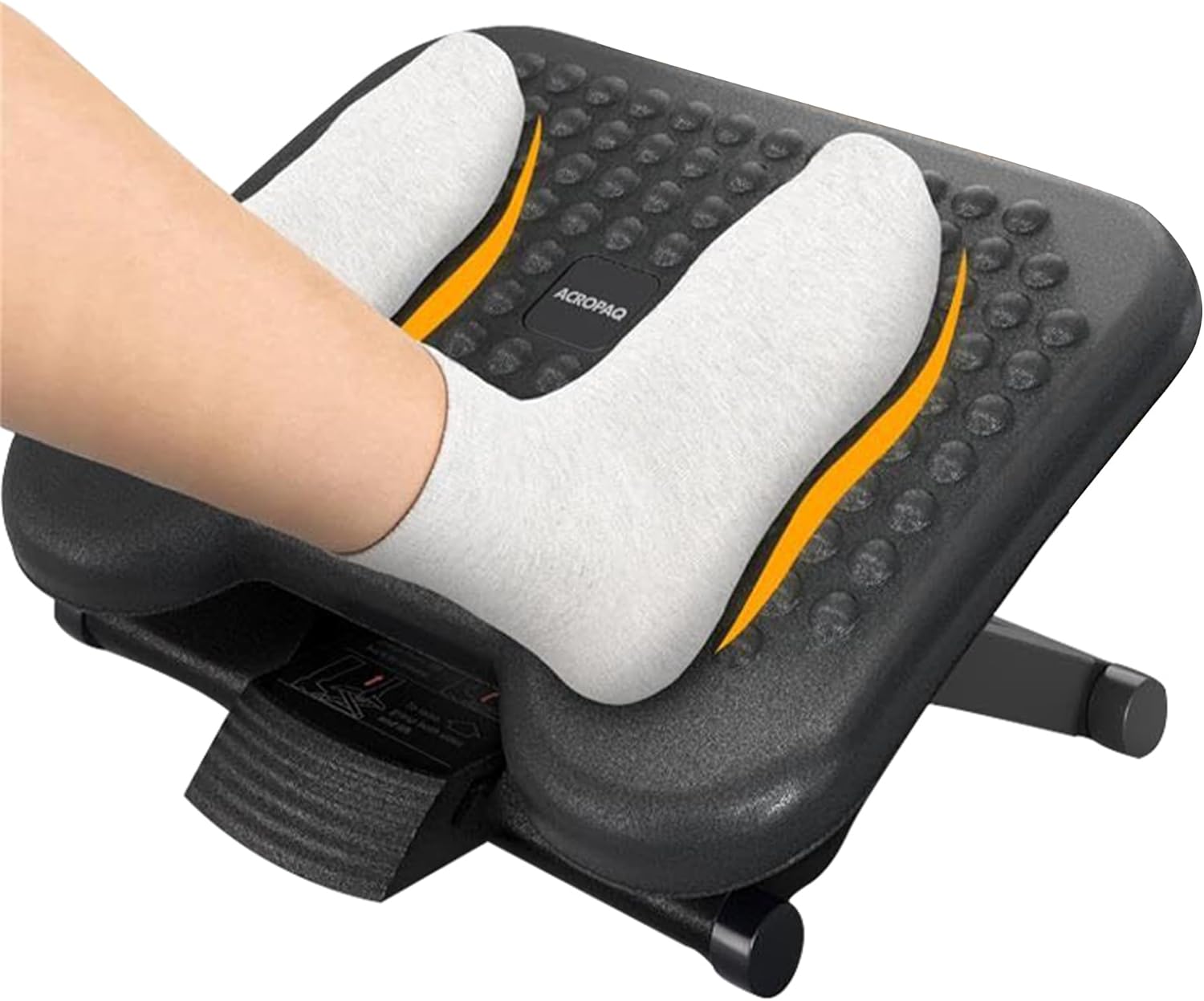 Acropaq Poggiapiedi da Scrivania Regolabile, Grigio - immagine 1