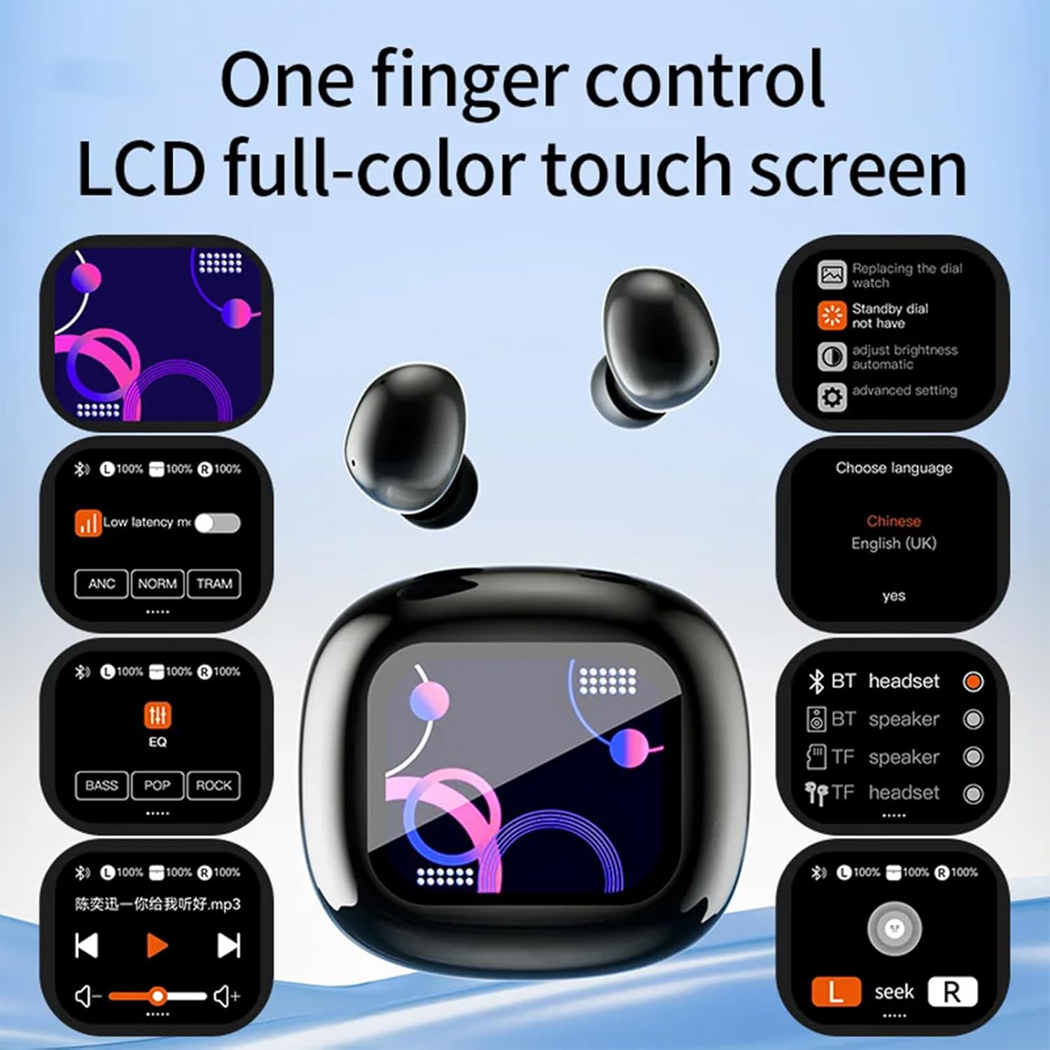 Cuffie Wireless Bluetooth 5.4 In Ear con Schermo - immagine 3