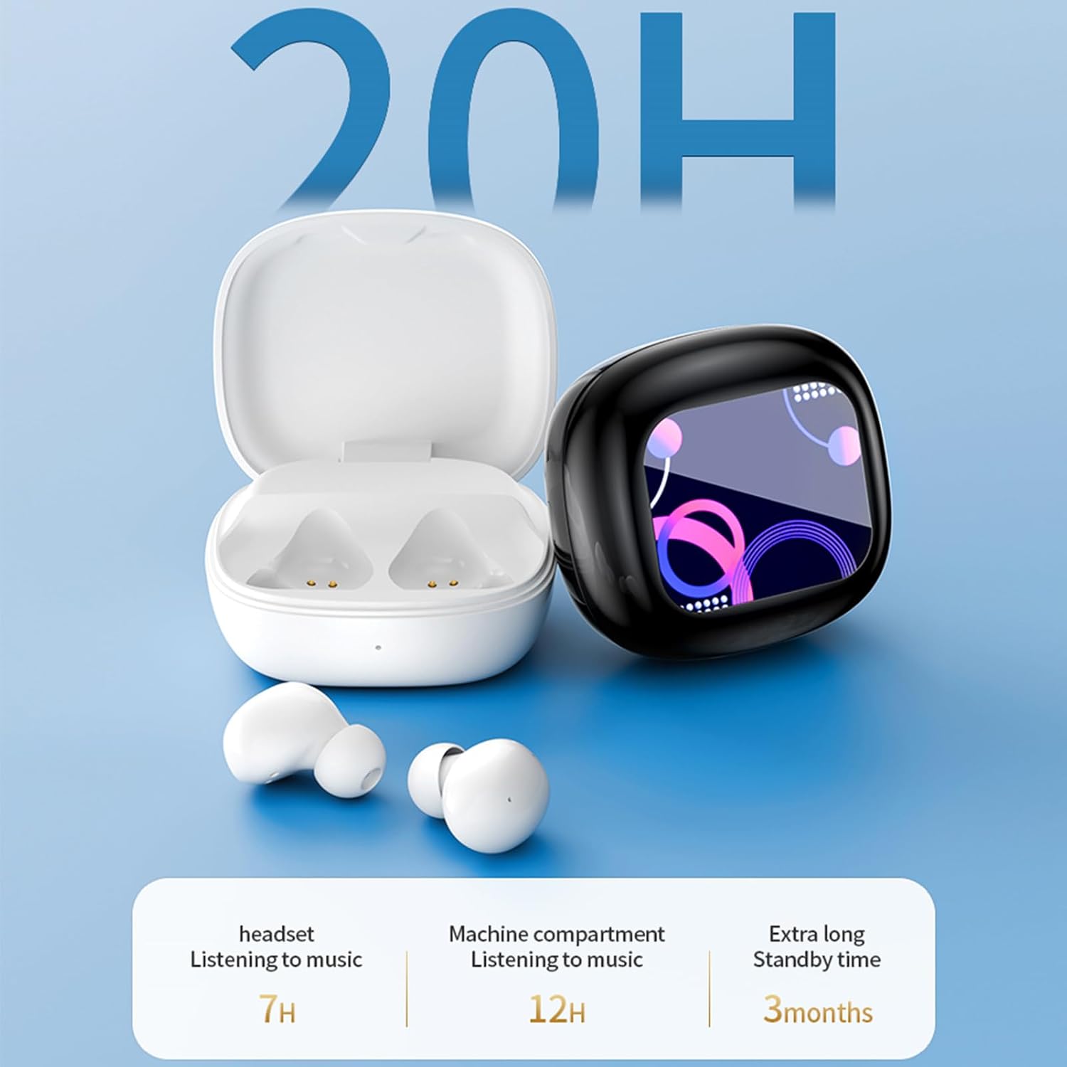 Cuffie Wireless Bluetooth 5.4 In Ear con Schermo - immagine 6