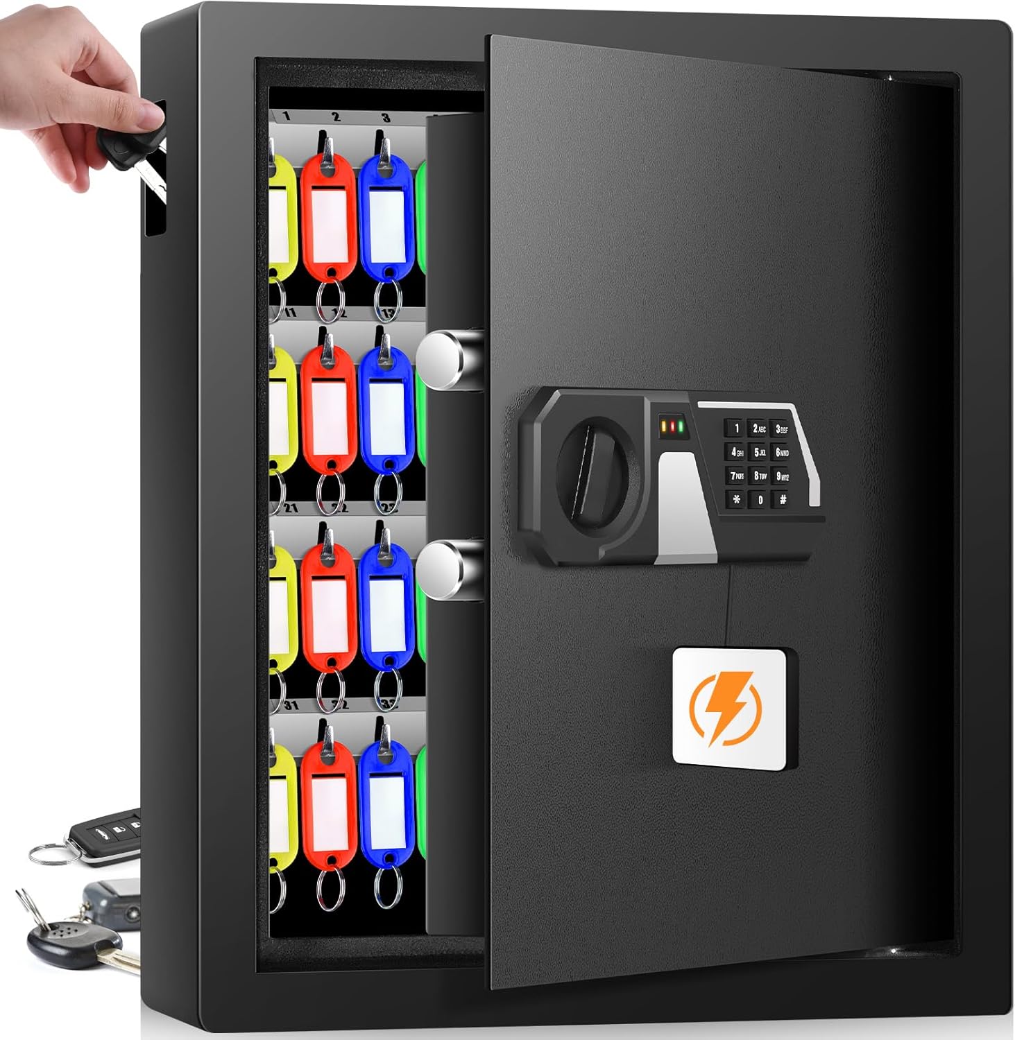 Mejasg Cassetta Portachiavi Ignifuga con Codice - immagine 1