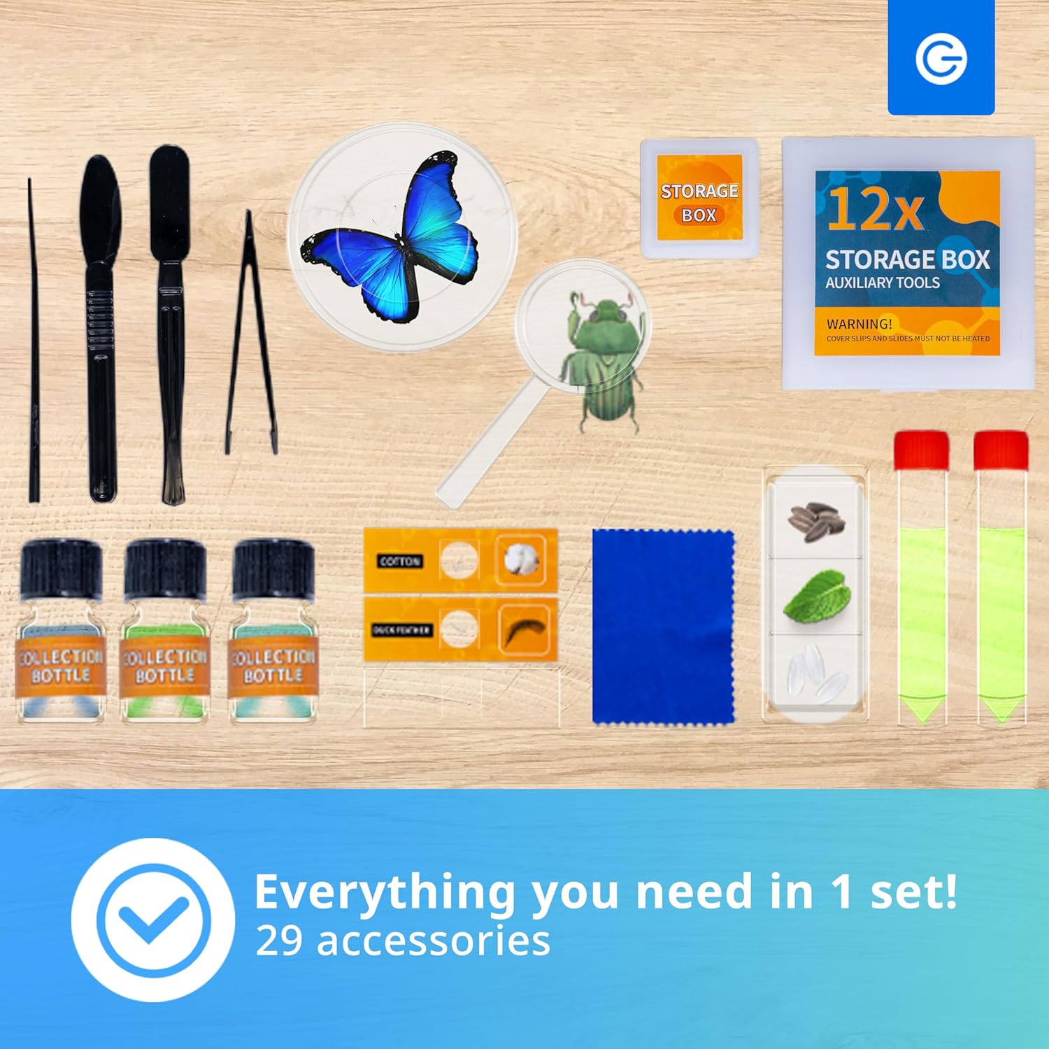 Silvergear® Microscopio Bambino 200x, 600x, 1200x, Bianco - immagine 3