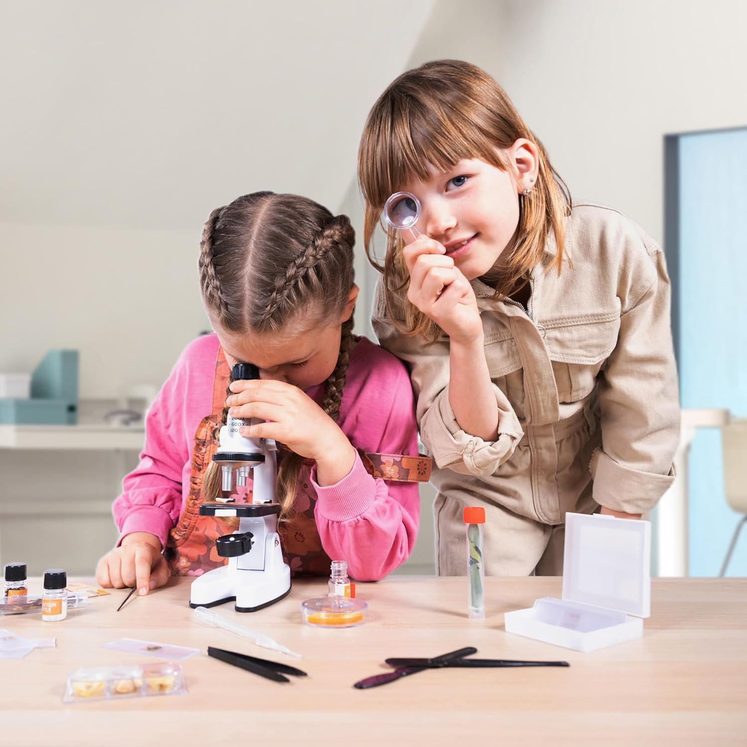 Silvergear® Microscopio Bambino 200x, 600x, 1200x, Bianco - immagine 8