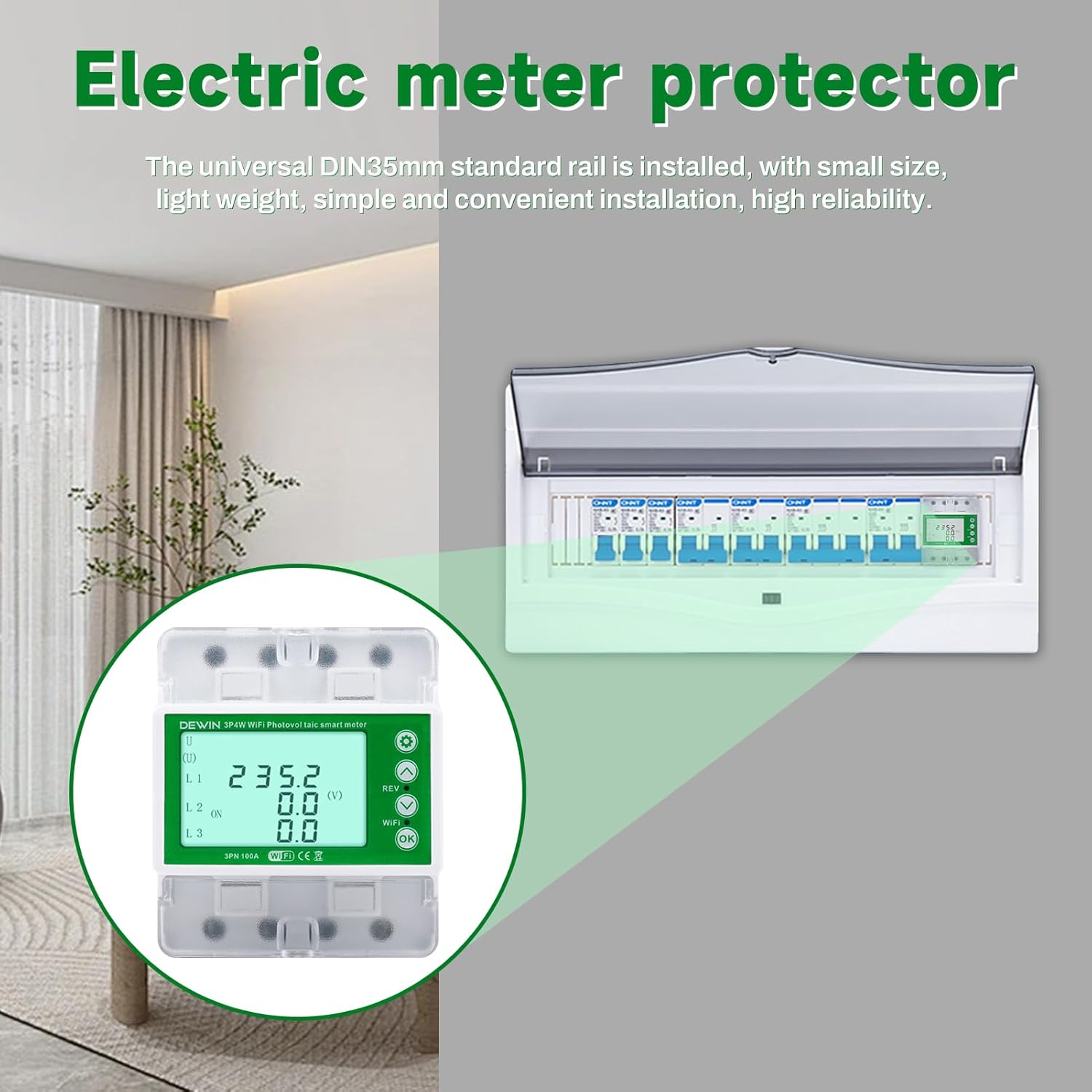 DEWIN Contatore Energia Trifase WiFi 100A 380VAC - immagine 4