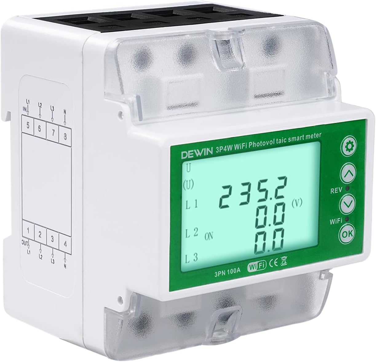 DEWIN Contatore Energia Trifase WiFi 100A 380VAC - immagine 7
