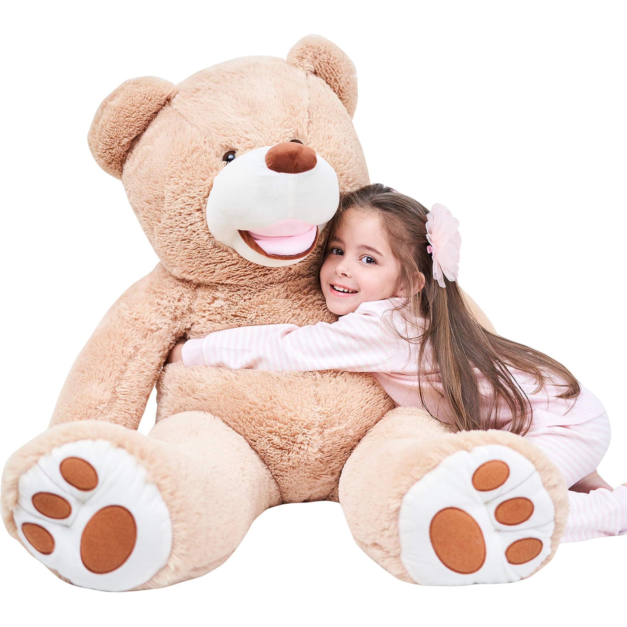 IKASA Orso Teddy Gigante Morbido Felpato 100cm, Marrone
