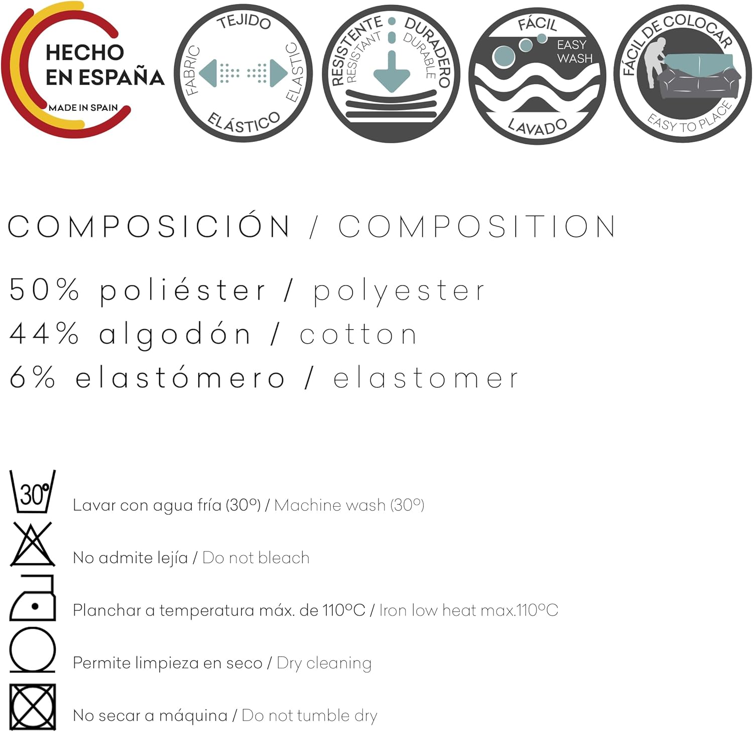 Eysa Italia Copridivano Mini Chaise Longue, Blu - immagine 6