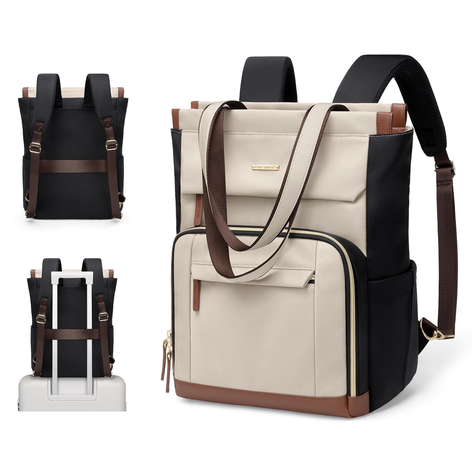 GOLF QUALITY Zaino Porta PC Donna 16 Pollici Antifurto