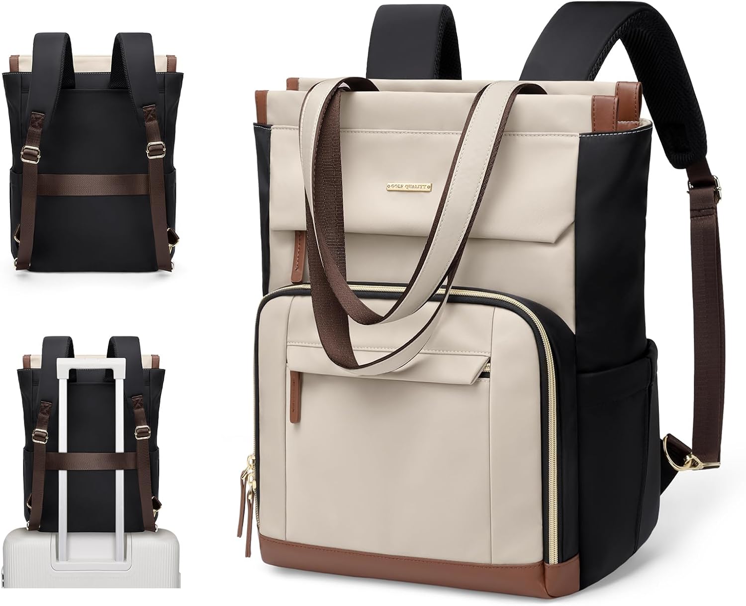 GOLF QUALITY Zaino Porta PC Donna 16 Pollici Antifurto - immagine 1