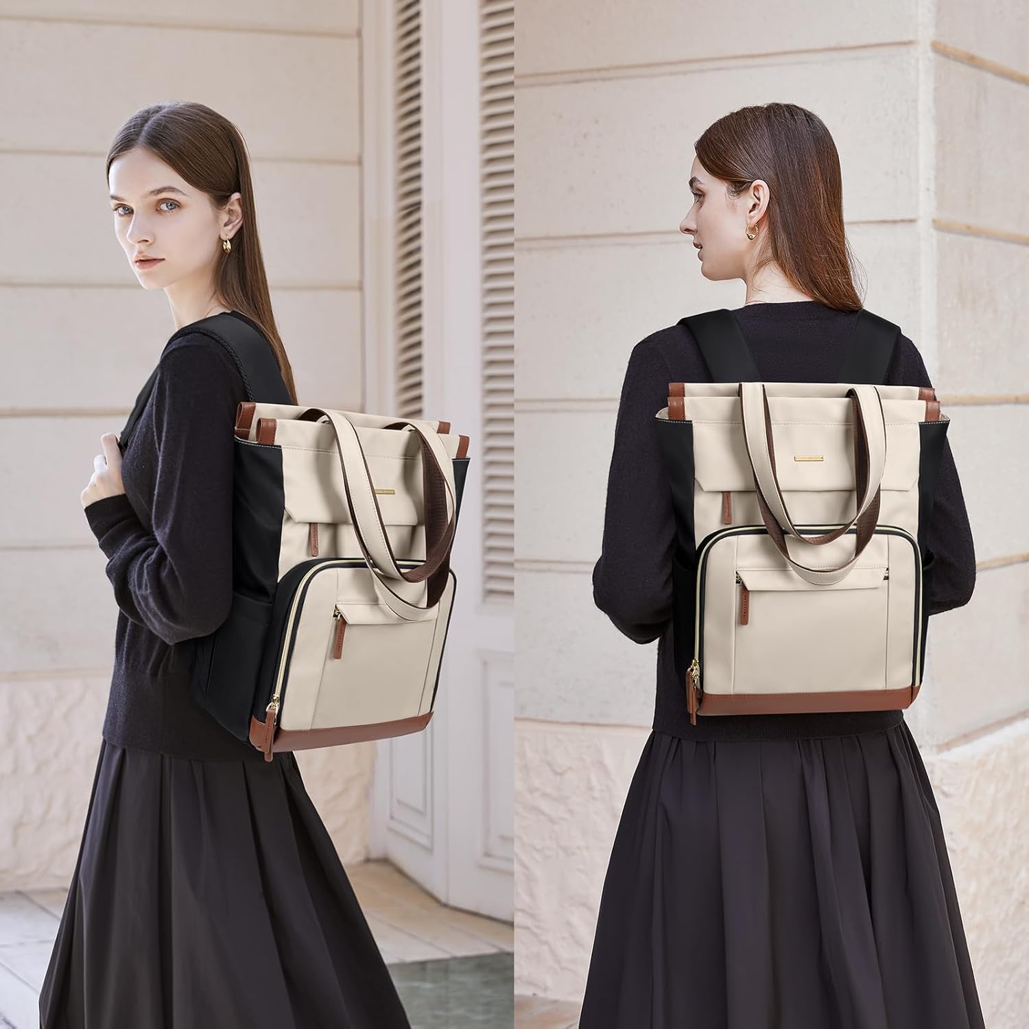 GOLF QUALITY Zaino Porta PC Donna 16 Pollici Antifurto - immagine 2