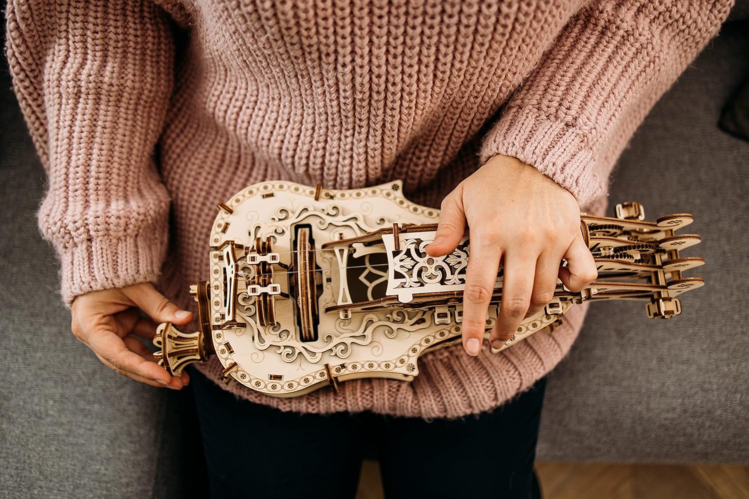 Wood Trick Lyra da Vinci - Puzzle 3D in Legno Hurdy Gurdy - immagine 2