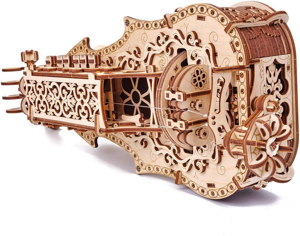 Wood Trick Lyra da Vinci - Puzzle 3D in Legno Hurdy Gurdy - immagine 3